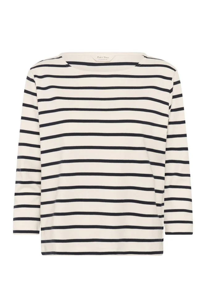 NelaPW TS - Stribet t-shirt med trekvartærmer - Image 6