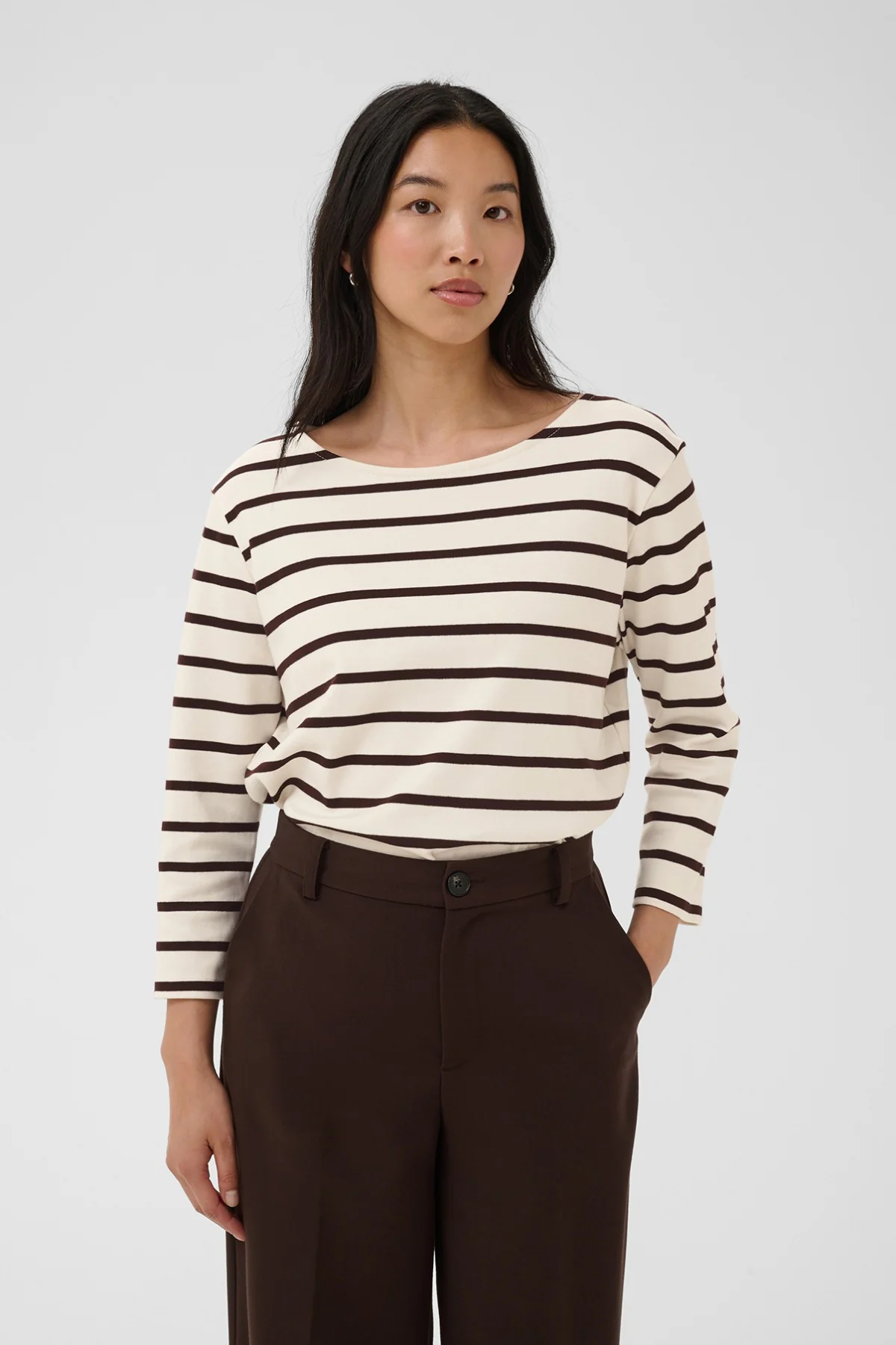 NelaPW TS - Stribet t-shirt med trekvartærmer - Image 8