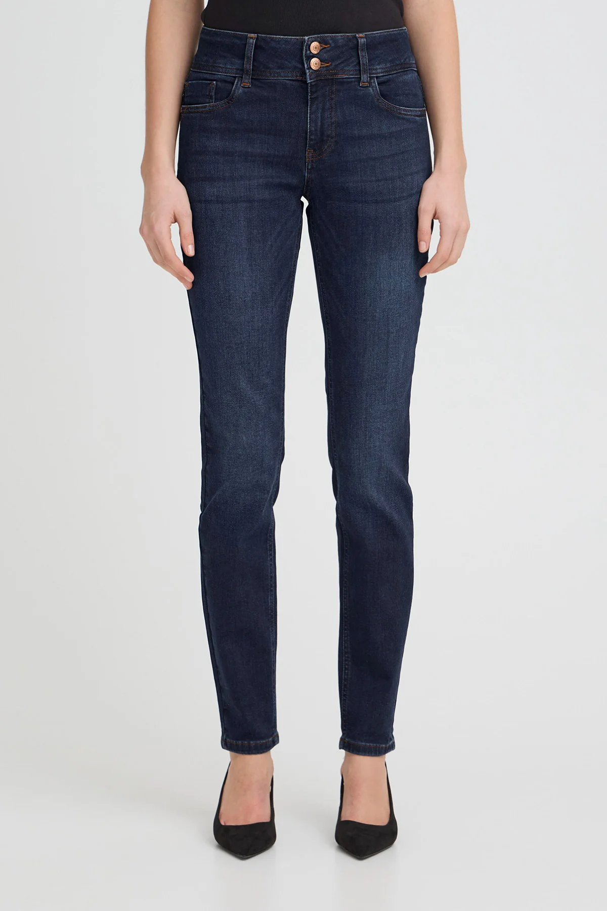 PZSUZY - Højtaljede skinny jeans med stræk