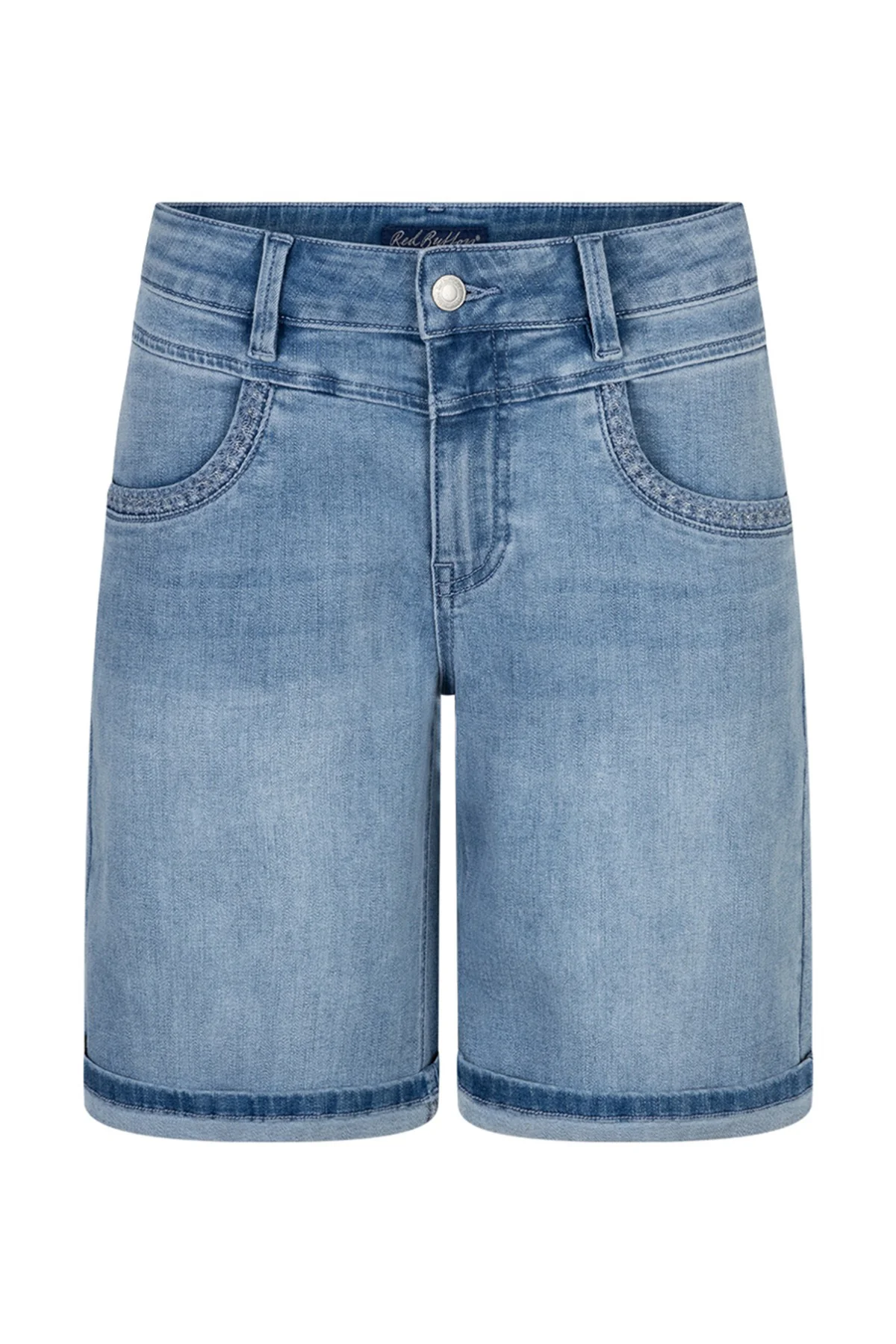 Sienna - Denim shorts med detalje syninger