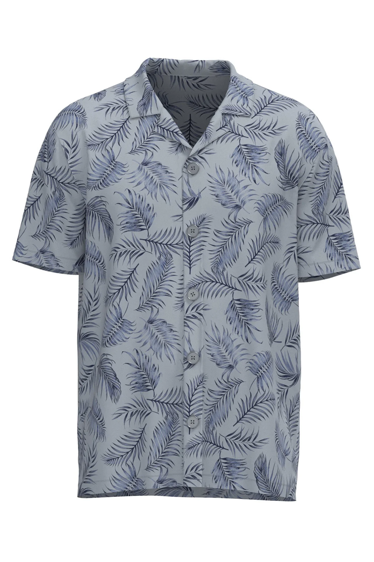 Resortshirt - Kortærmet skjorte med palmeprint
