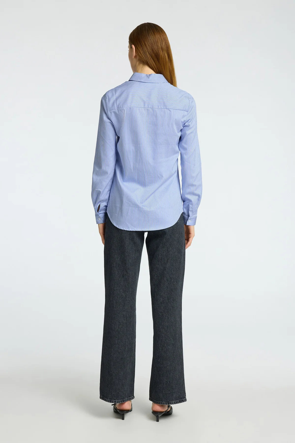 SELECTED FEMME SLFROMIE LS STRIPED FITTED SHIRT NOOS - Image 3