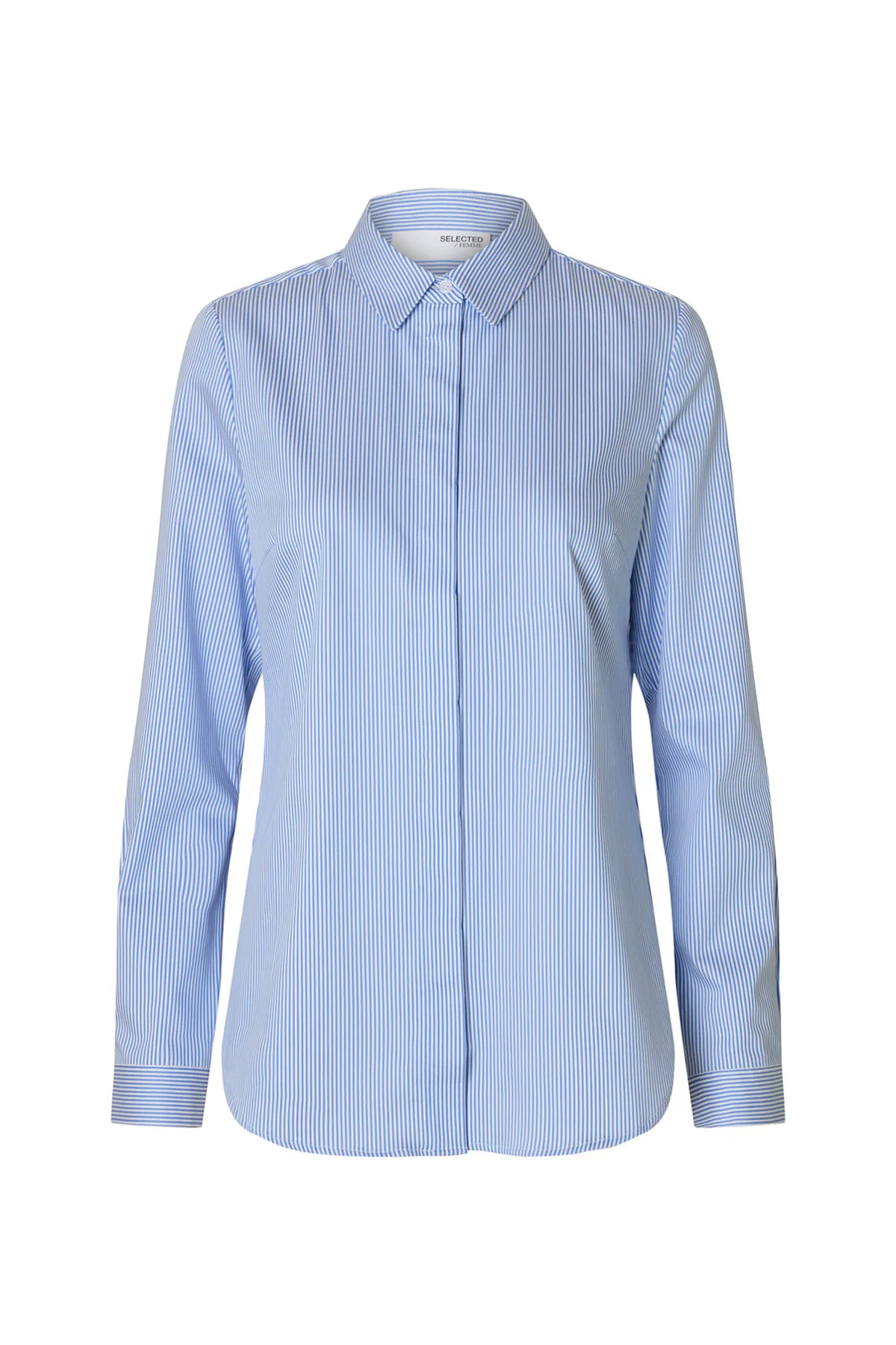 SELECTED FEMME SLFROMIE LS STRIPED FITTED SHIRT NOOS - Image 6