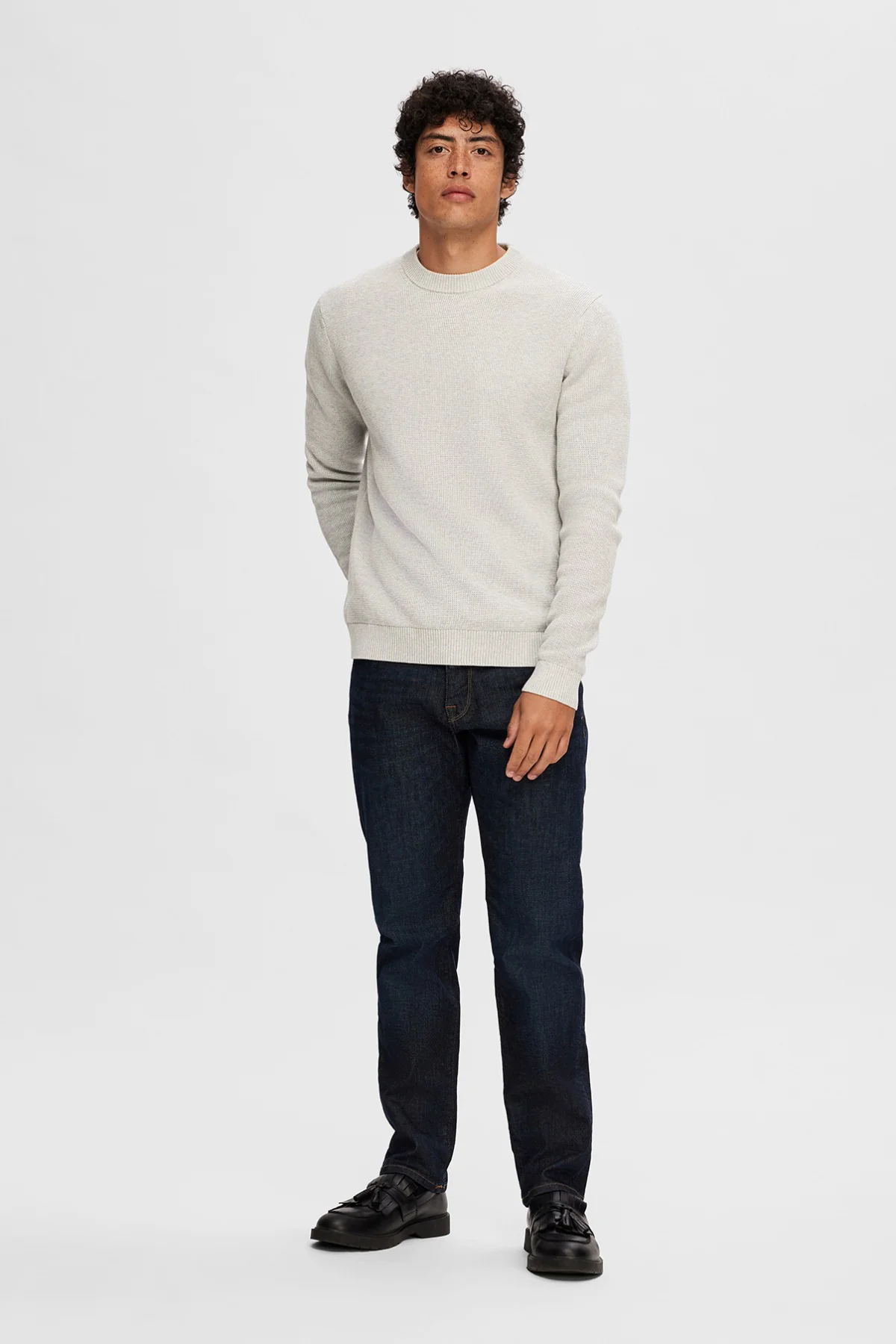 SELECTED HOMME SLHDANE LS KNIT STRUCTURE CREW NECK NOOS - Image 8
