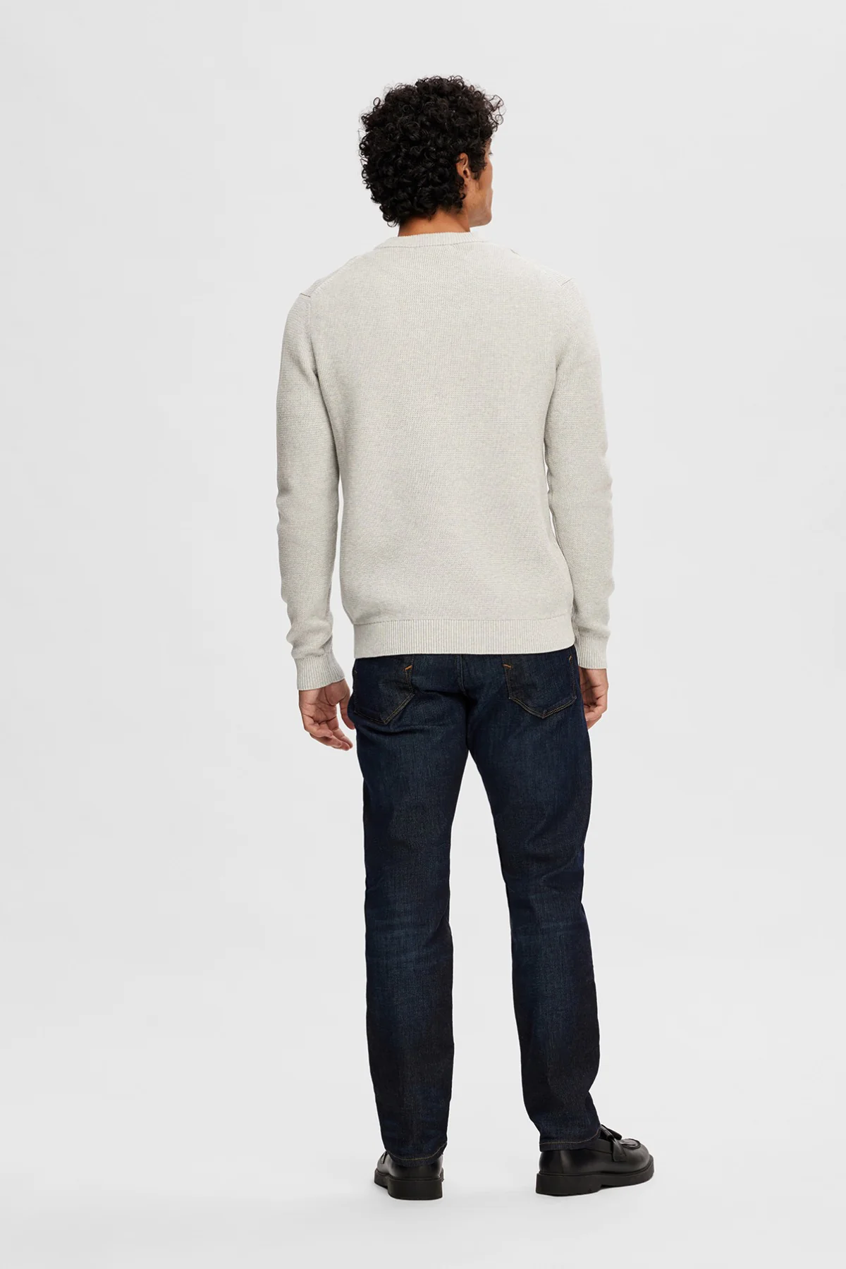 SELECTED HOMME SLHDANE LS KNIT STRUCTURE CREW NECK NOOS - Image 9