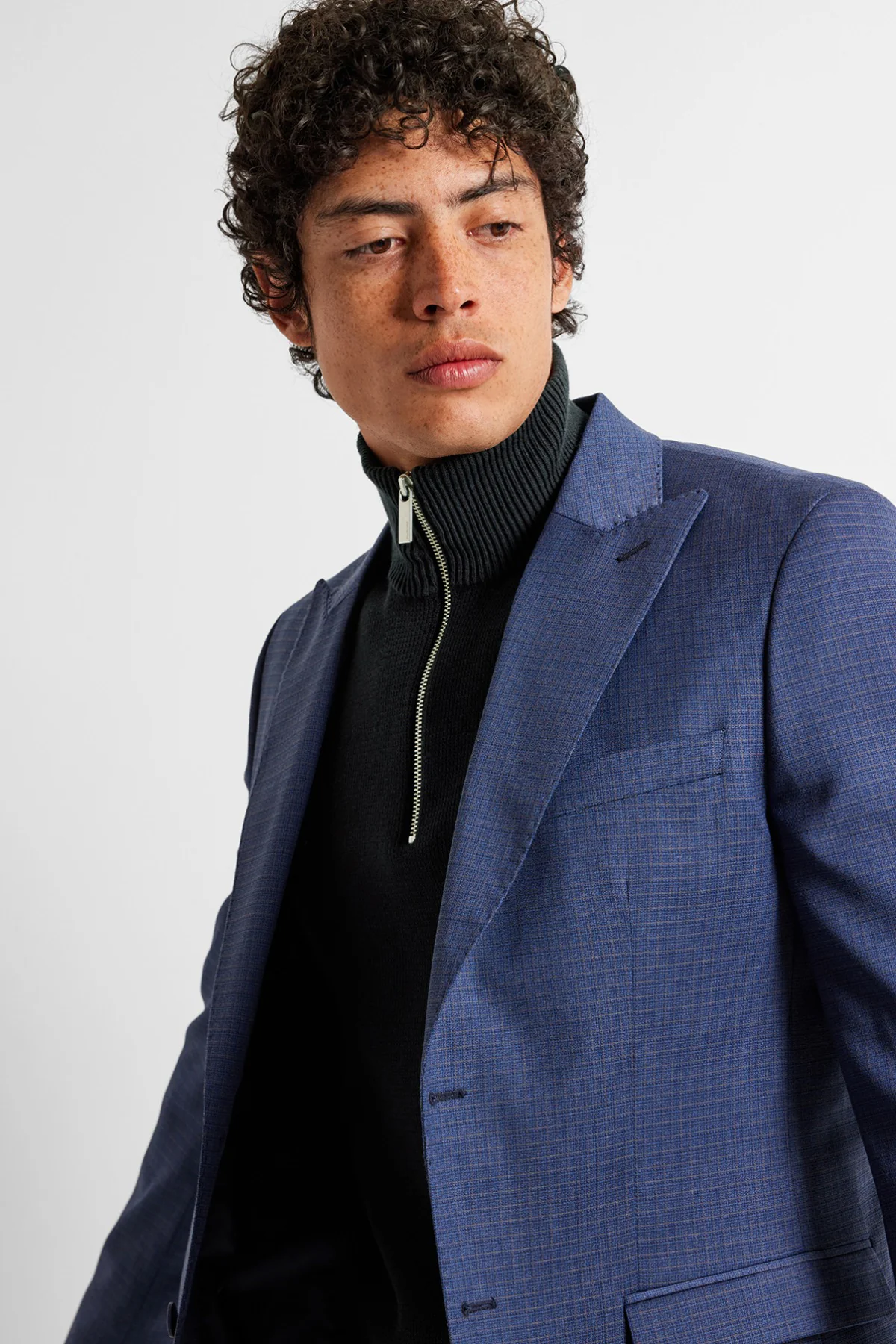 SELECTED HOMME SLHDANE LS KNIT STRUCTURE HALF ZIP NOOS - Image 13