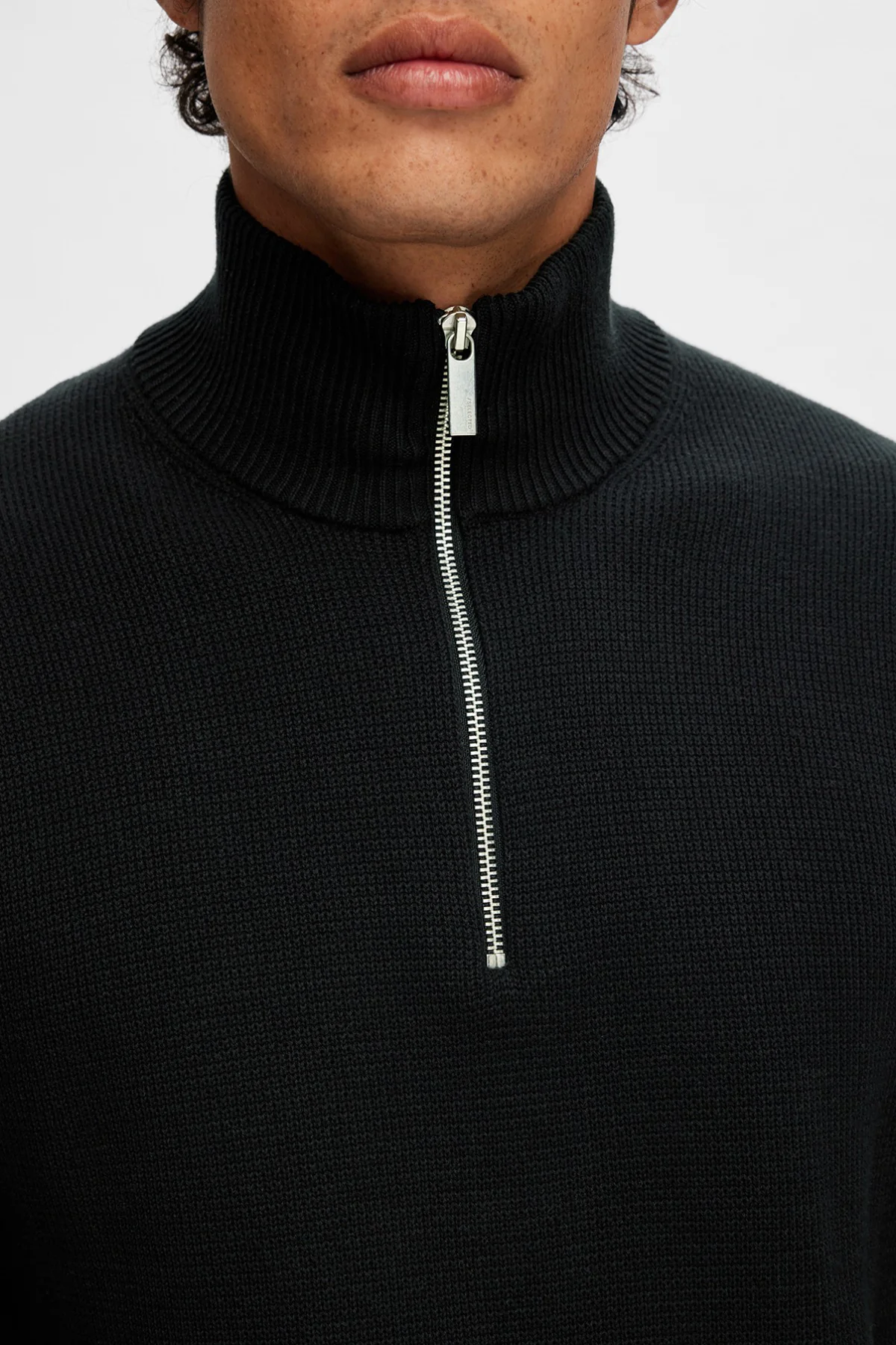 SELECTED HOMME SLHDANE LS KNIT STRUCTURE HALF ZIP NOOS - Image 14