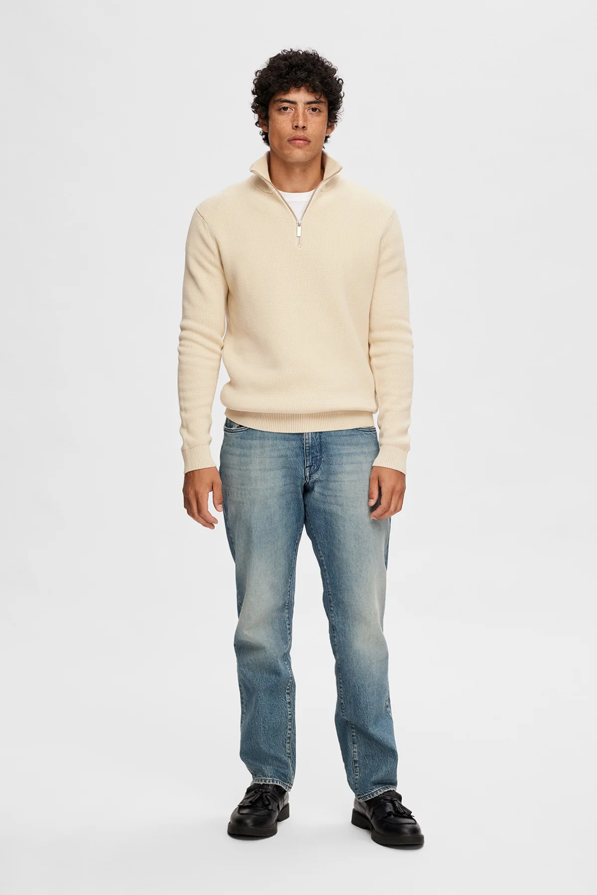 SELECTED HOMME SLHDANE LS KNIT STRUCTURE HALF ZIP NOOS - Image 17