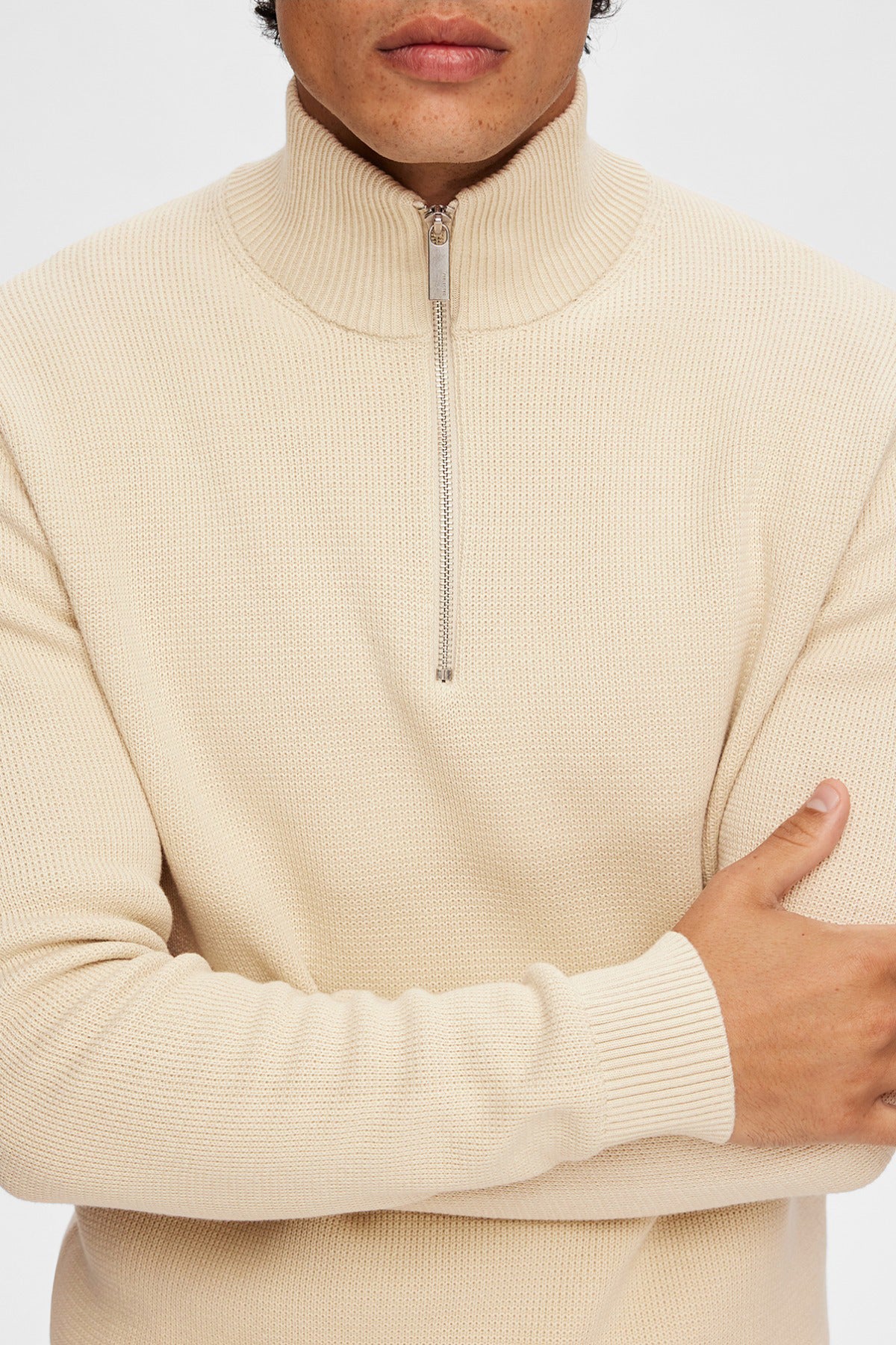 SELECTED HOMME SLHDANE LS KNIT STRUCTURE HALF ZIP NOOS - Image 19