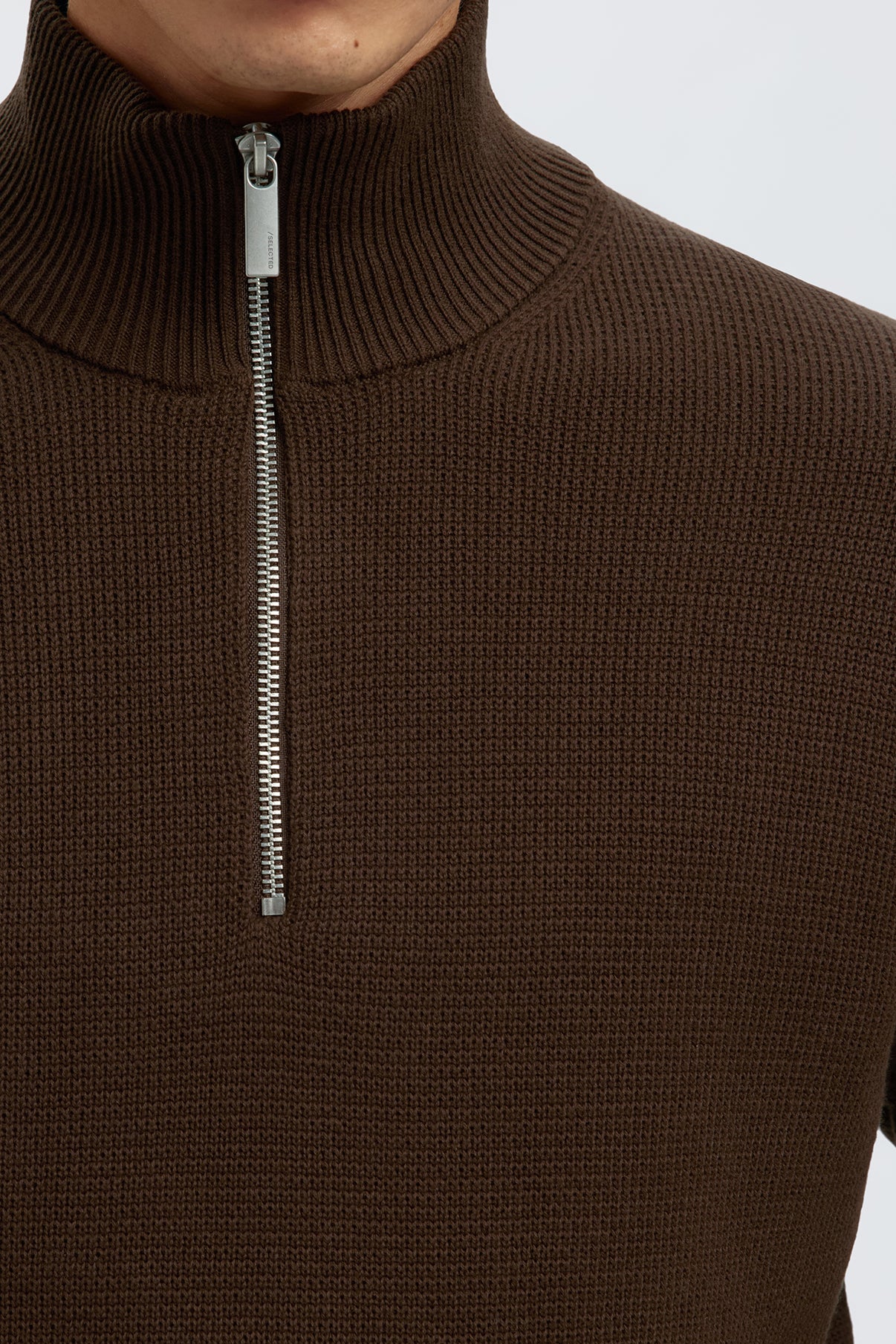 SELECTED HOMME SLHDANE LS KNIT STRUCTURE HALF ZIP NOOS - Image 25