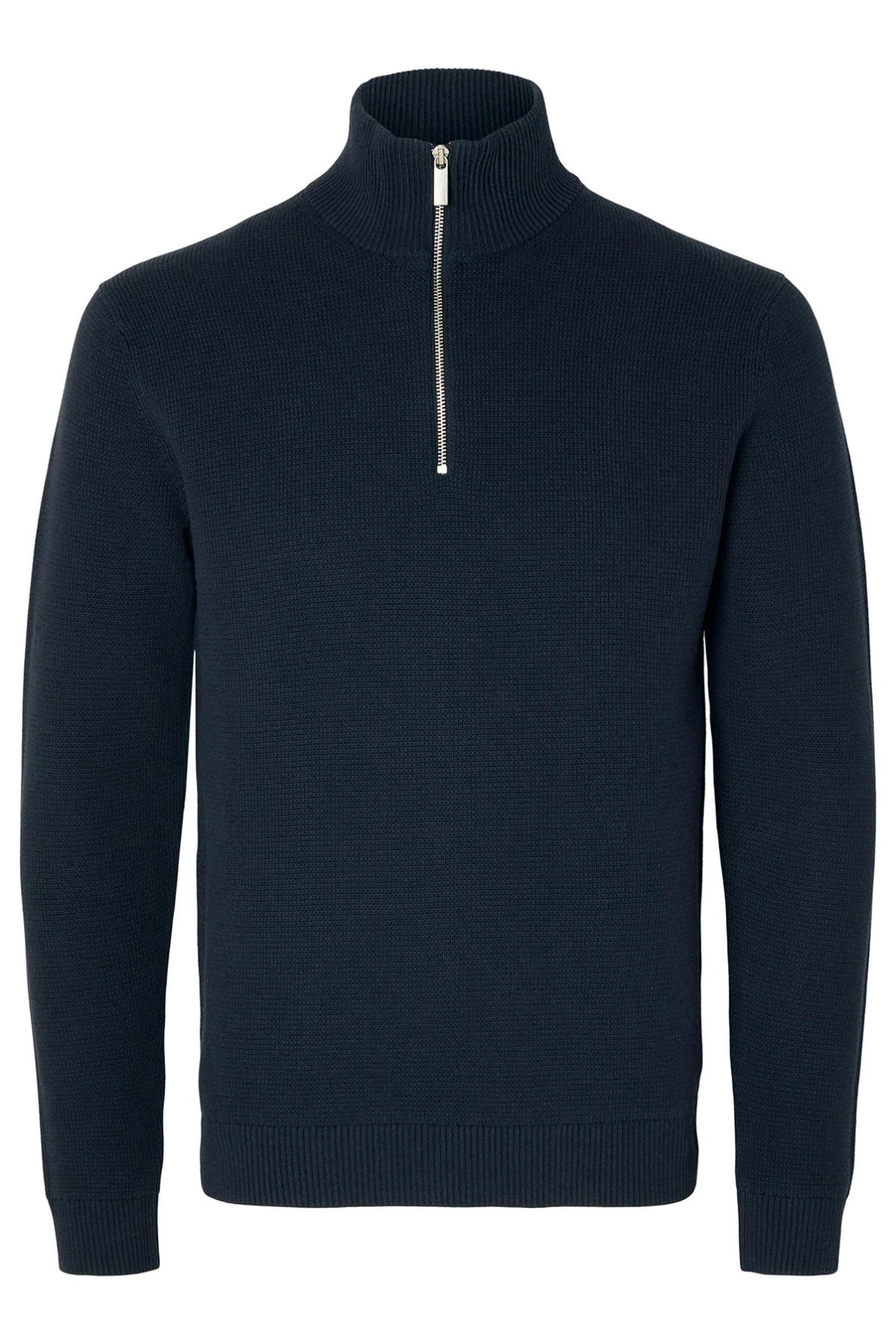 SELECTED HOMME SLHDANE LS KNIT STRUCTURE HALF ZIP NOOS - Image 3