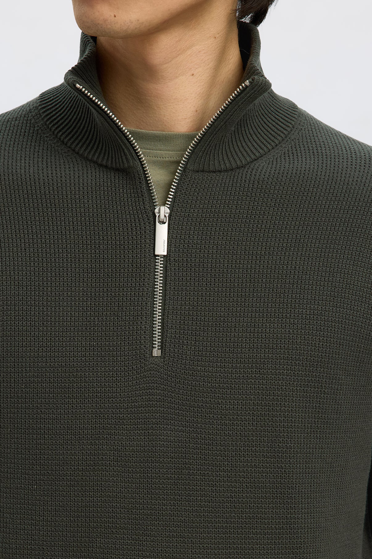 SELECTED HOMME SLHDANE LS KNIT STRUCTURE HALF ZIP NOOS - Image 33
