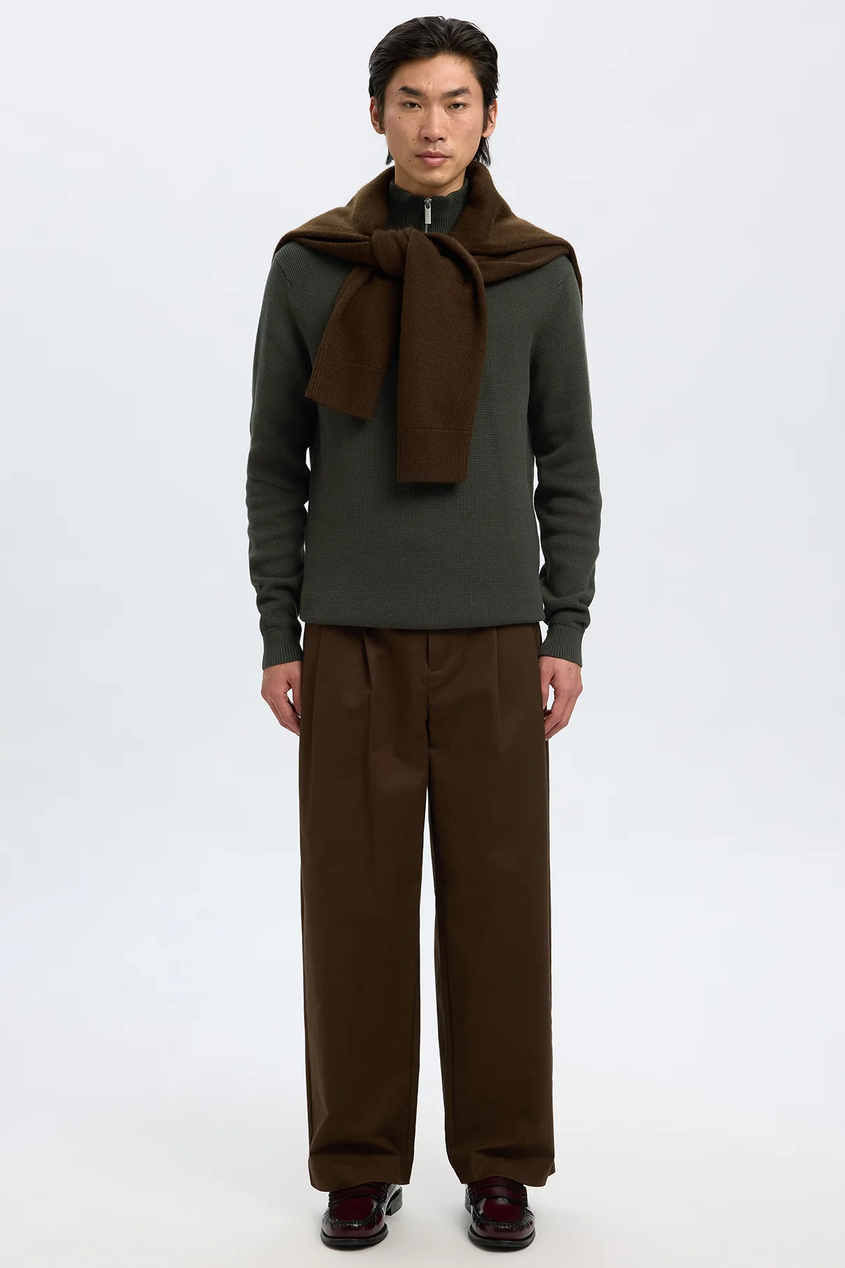 SELECTED HOMME SLHDANE LS KNIT STRUCTURE HALF ZIP NOOS - Image 34