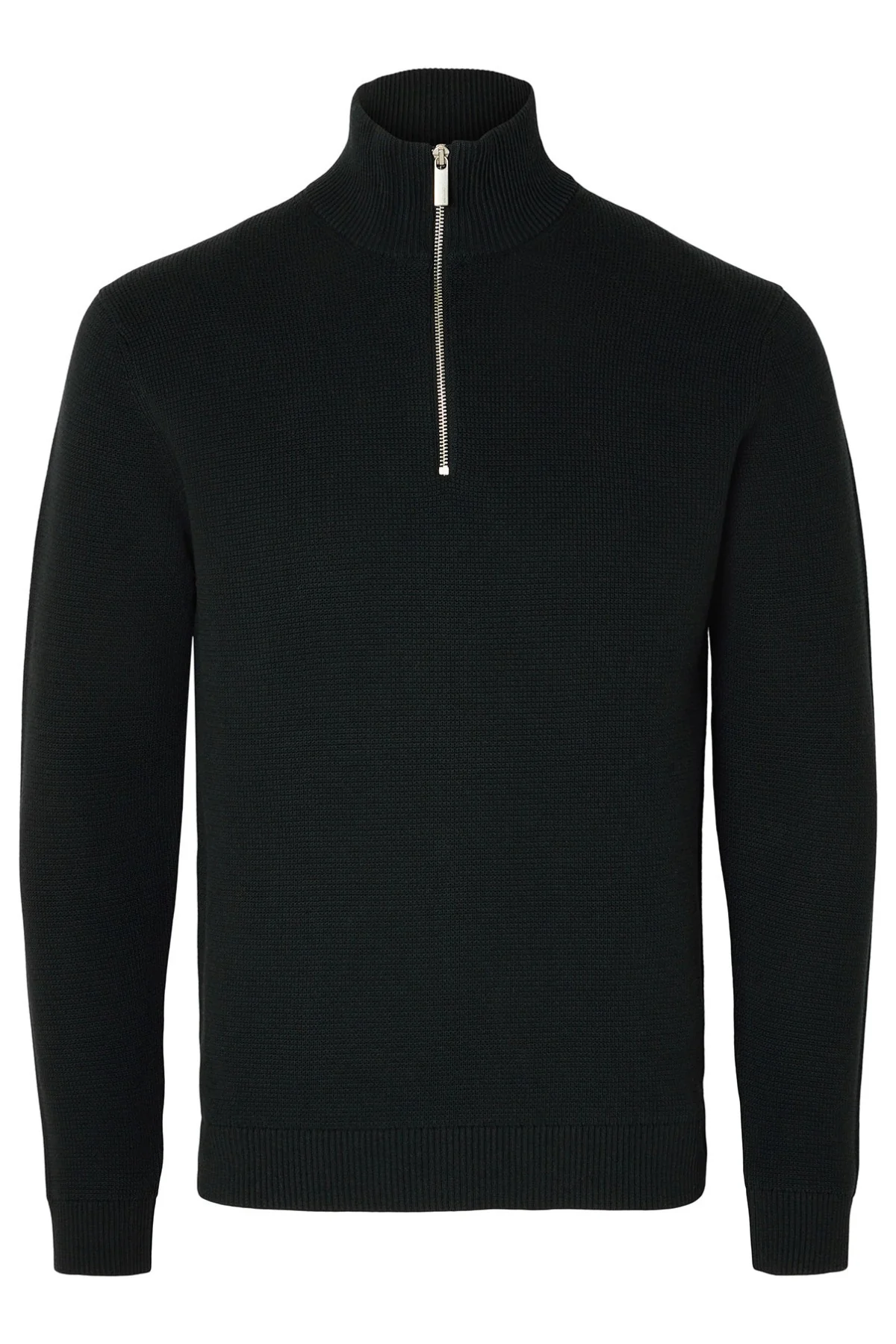 SELECTED HOMME SLHDANE LS KNIT STRUCTURE HALF ZIP NOOS - Image 9