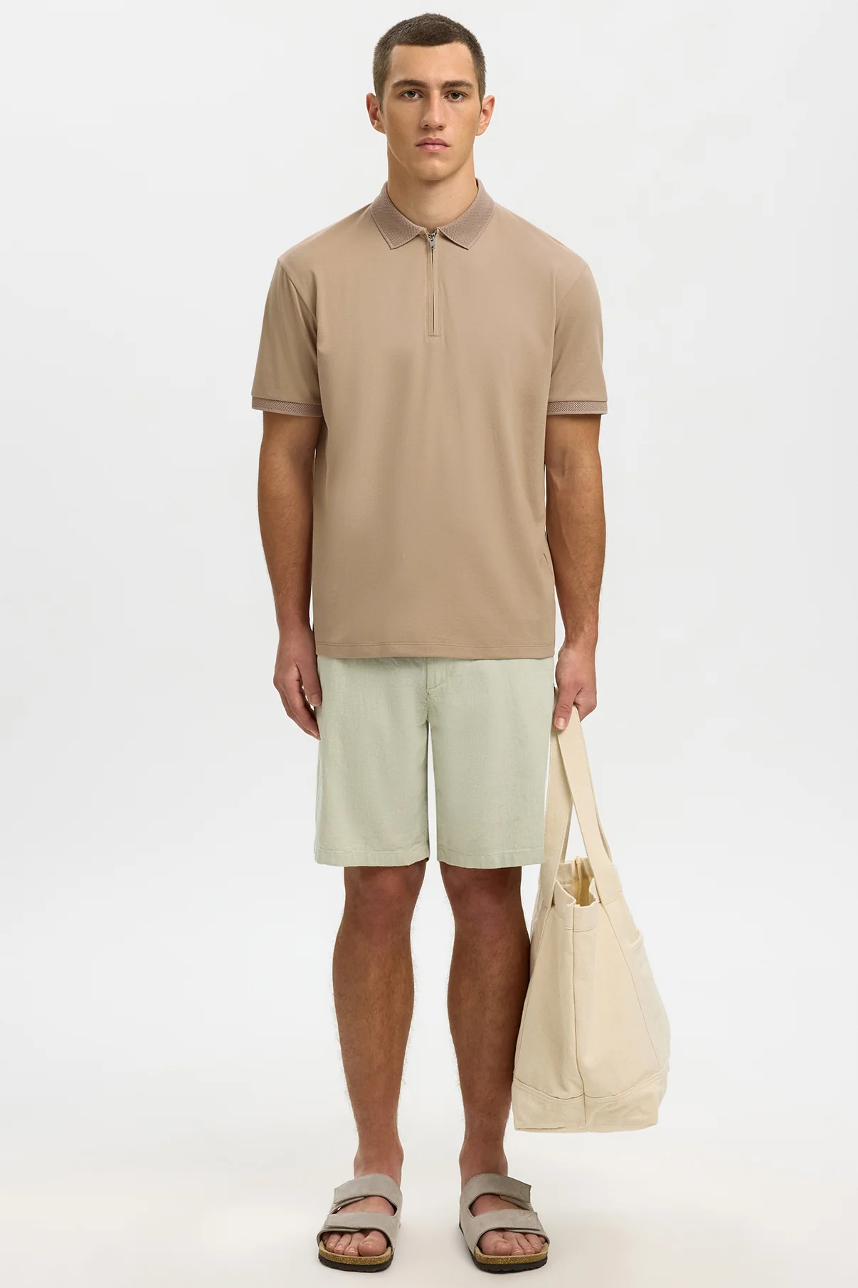 SELECTED HOMME SLHFAVE ZIP SS POLO NOOS - Image 40