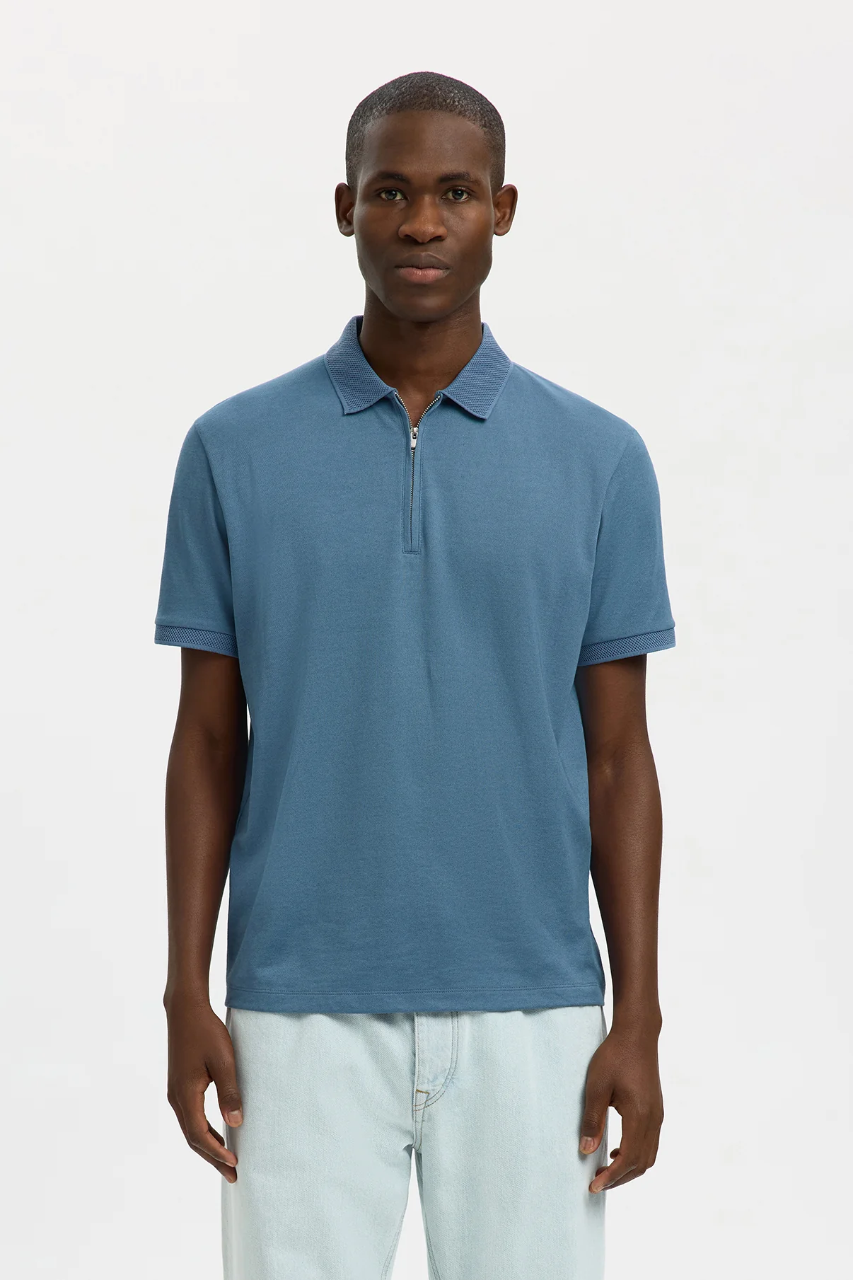 SELECTED HOMME SLHFAVE ZIP SS POLO NOOS - Image 44