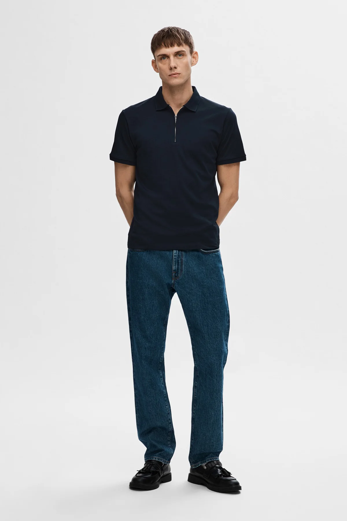 SELECTED HOMME SLHFAVE ZIP SS POLO NOOS - Image 8