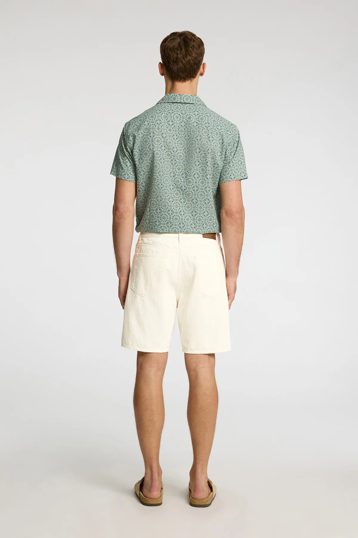 SELECTED HOMME SLHREG ALEX 201 ECRU HEMP SHORTS - Image 4