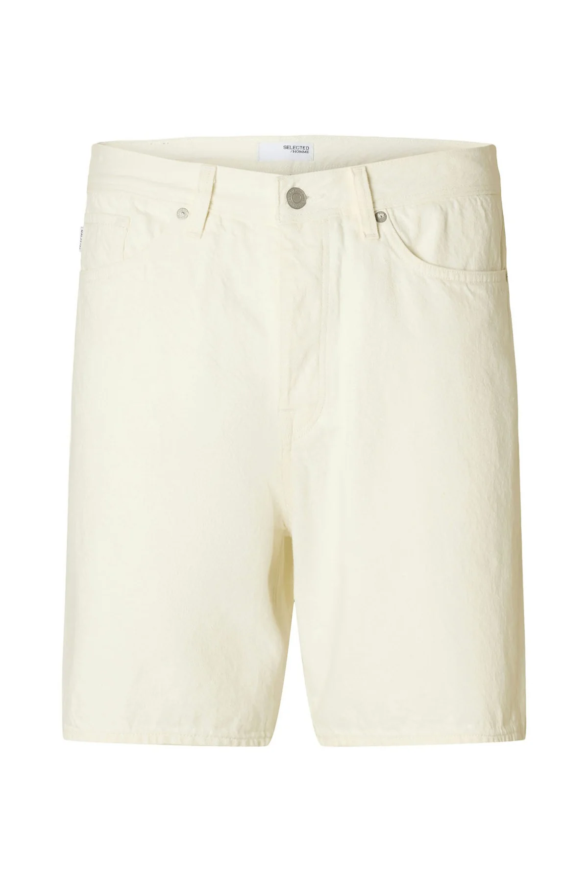 SELECTED HOMME SLHREG ALEX 201 ECRU HEMP SHORTS - Image 6