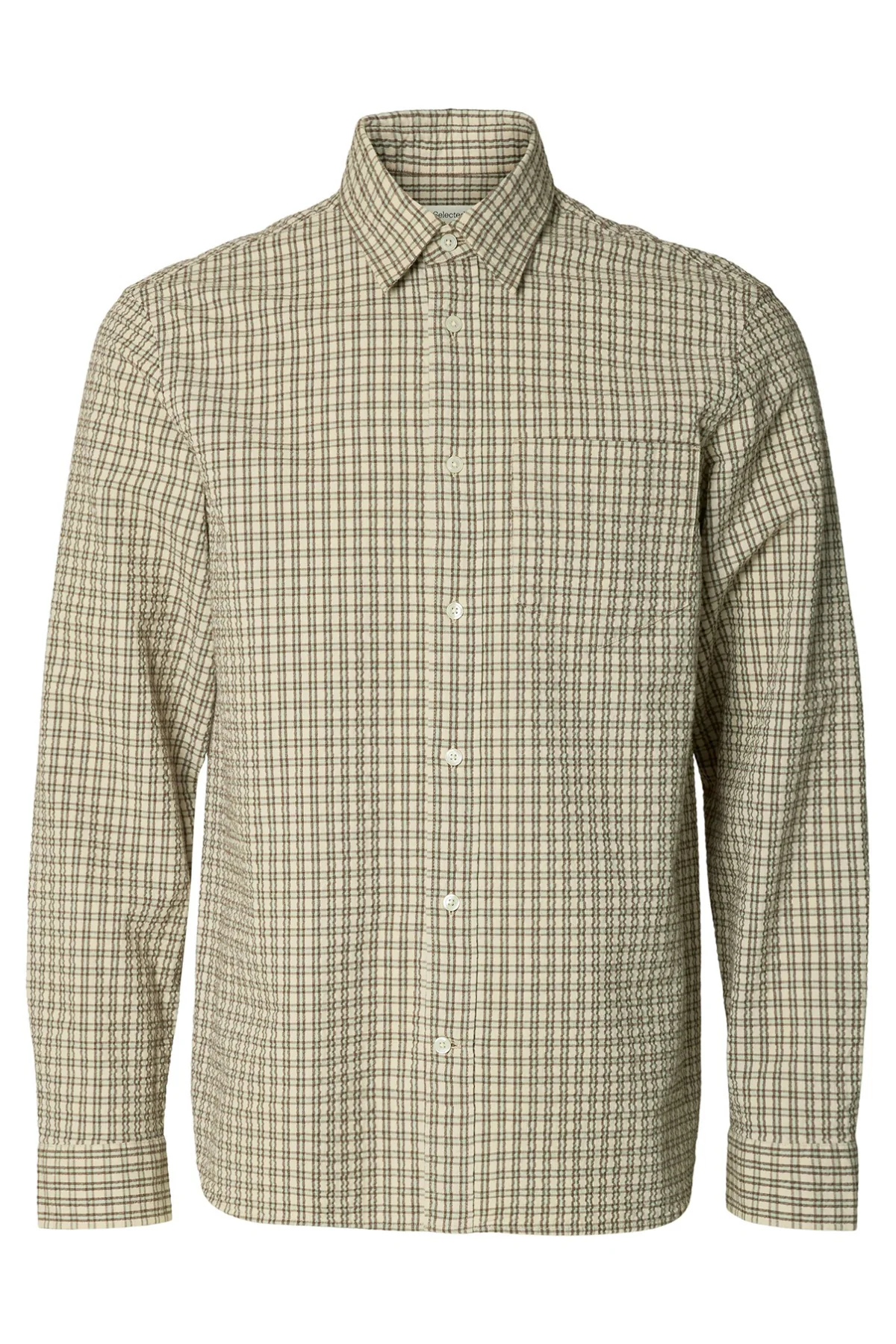 SELECTED HOMME SLHREGFREDDIE MIX SEERSUCKER LS SHIRT