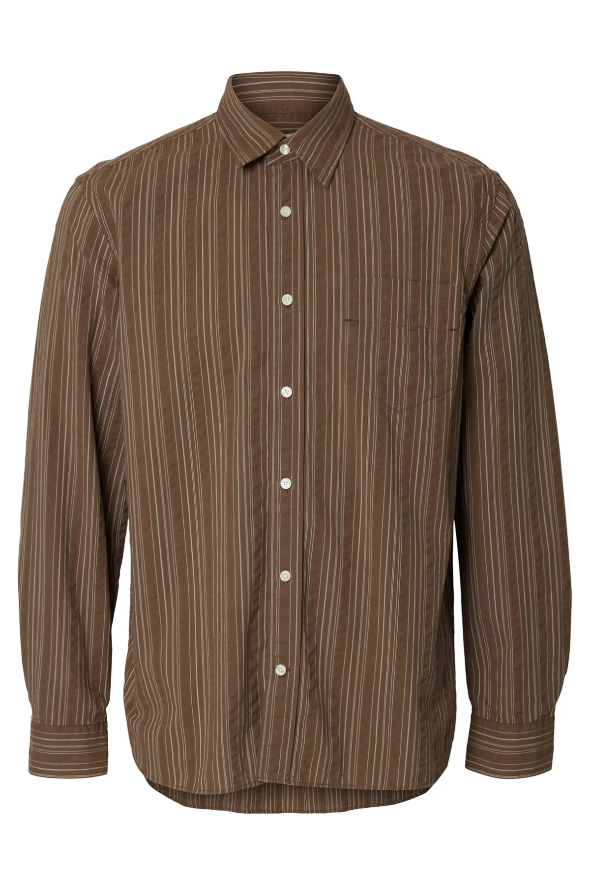 SELECTED HOMME SLHREGFREDDIE MIX SEERSUCKER LS SHIRT - Image 8