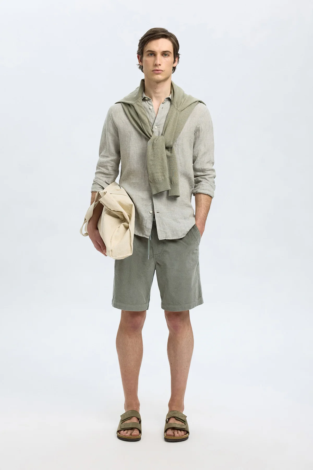 SLHREGULAR-JACE - Fløjlsshorts med lommer og bindebå - Image 18
