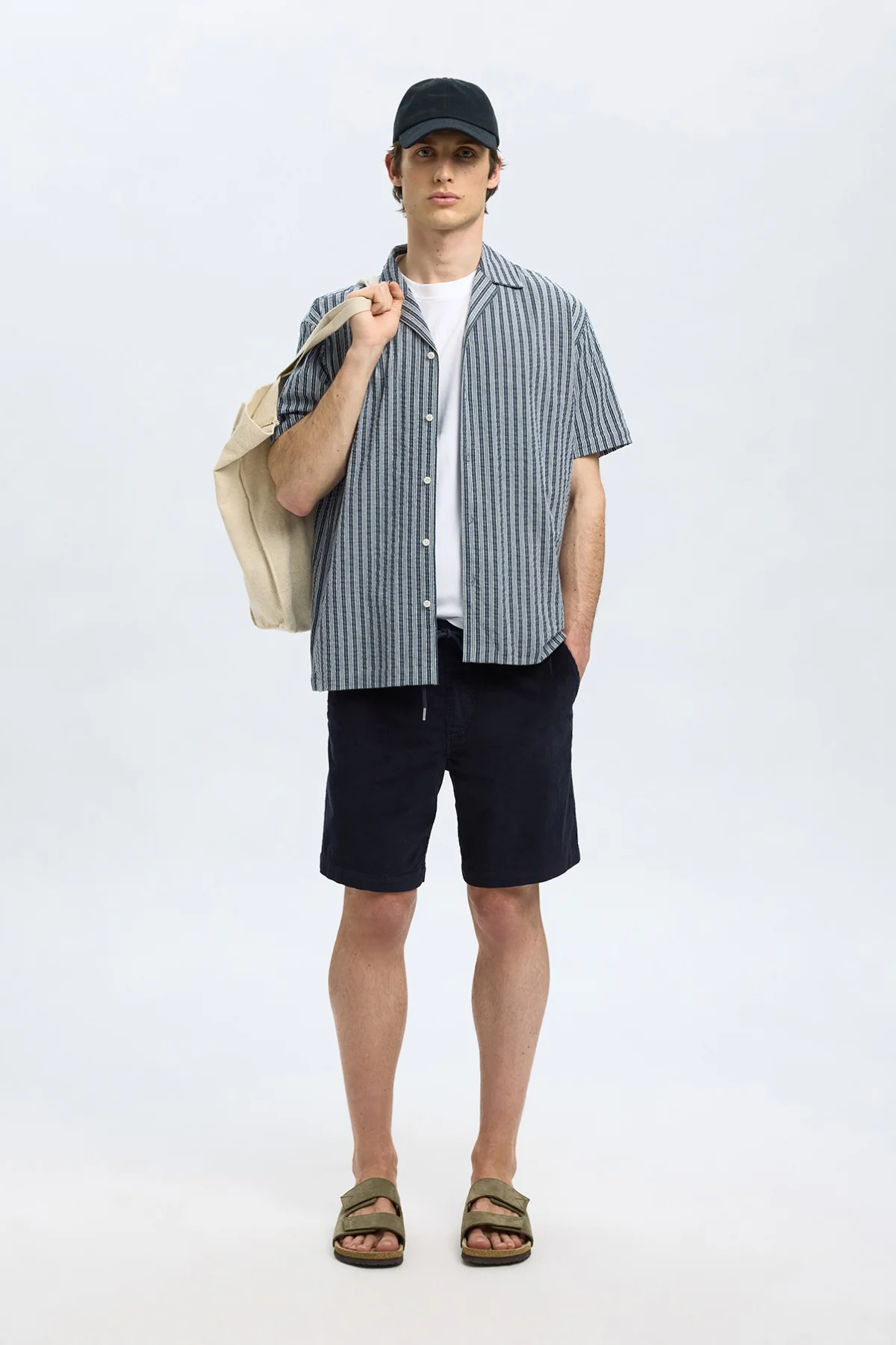 SLHREGULAR-JACE - Fløjlsshorts med lommer og bindebå - Image 9