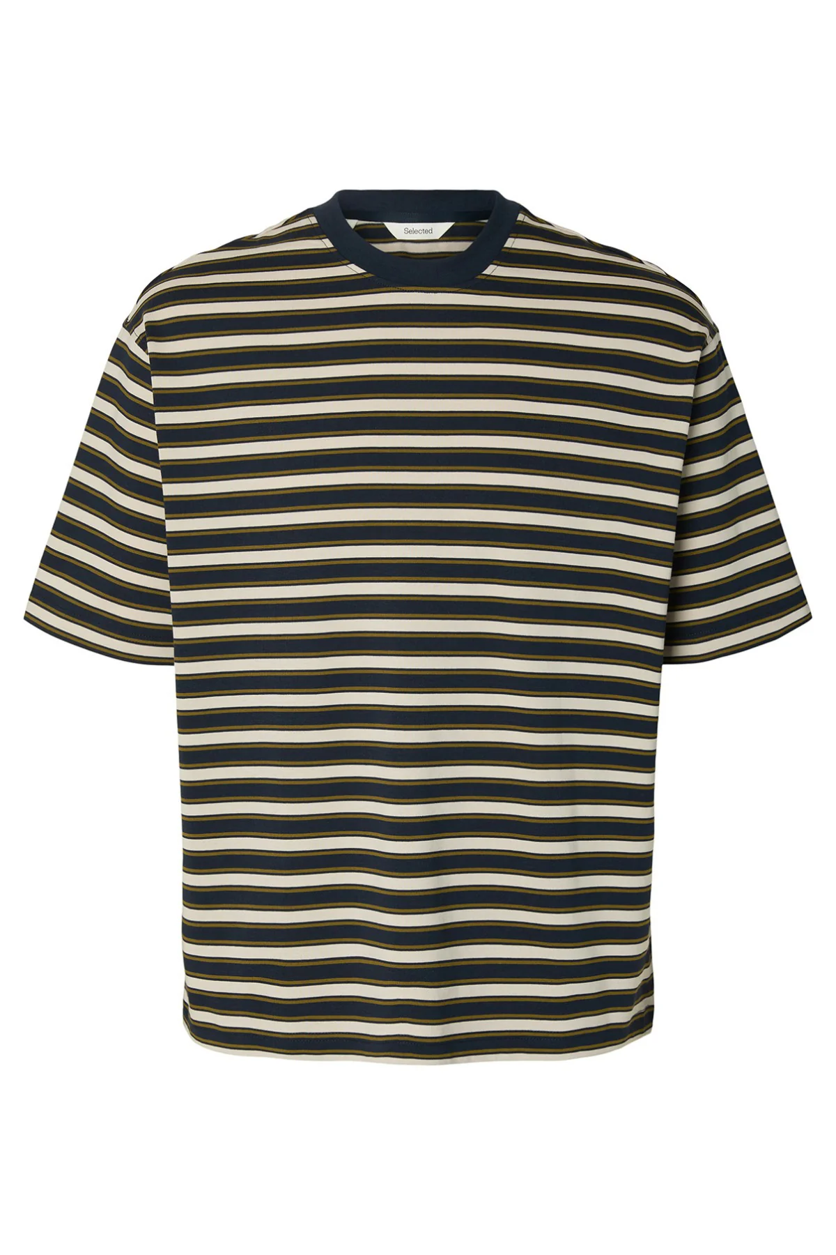 SLHRELAXASPEN - Stribet bomulds t-shirt med korte ærmer - Image 2