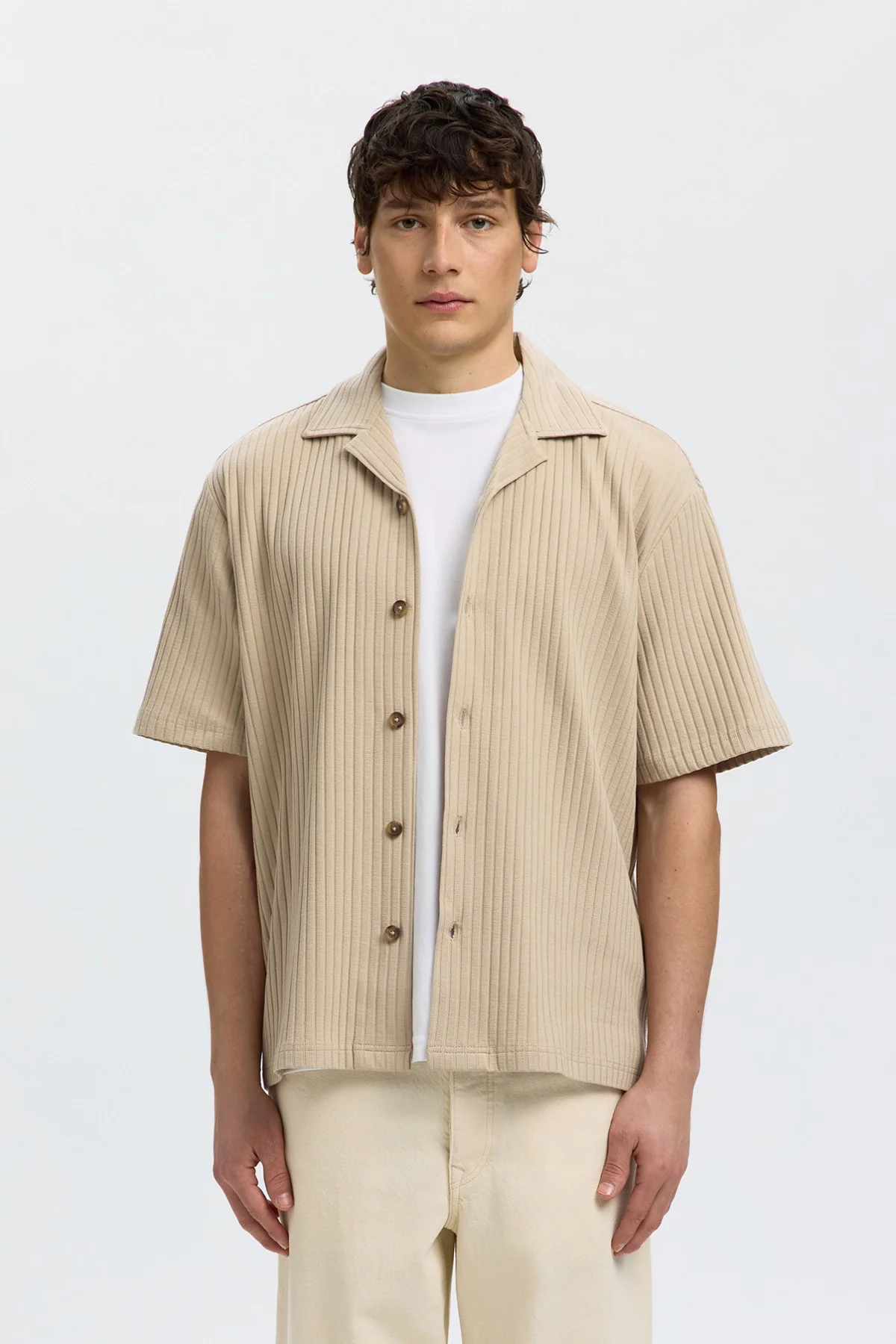 SLMRELAXSIMON - Kortærmet overshirt i ribkvalitet - Image 2