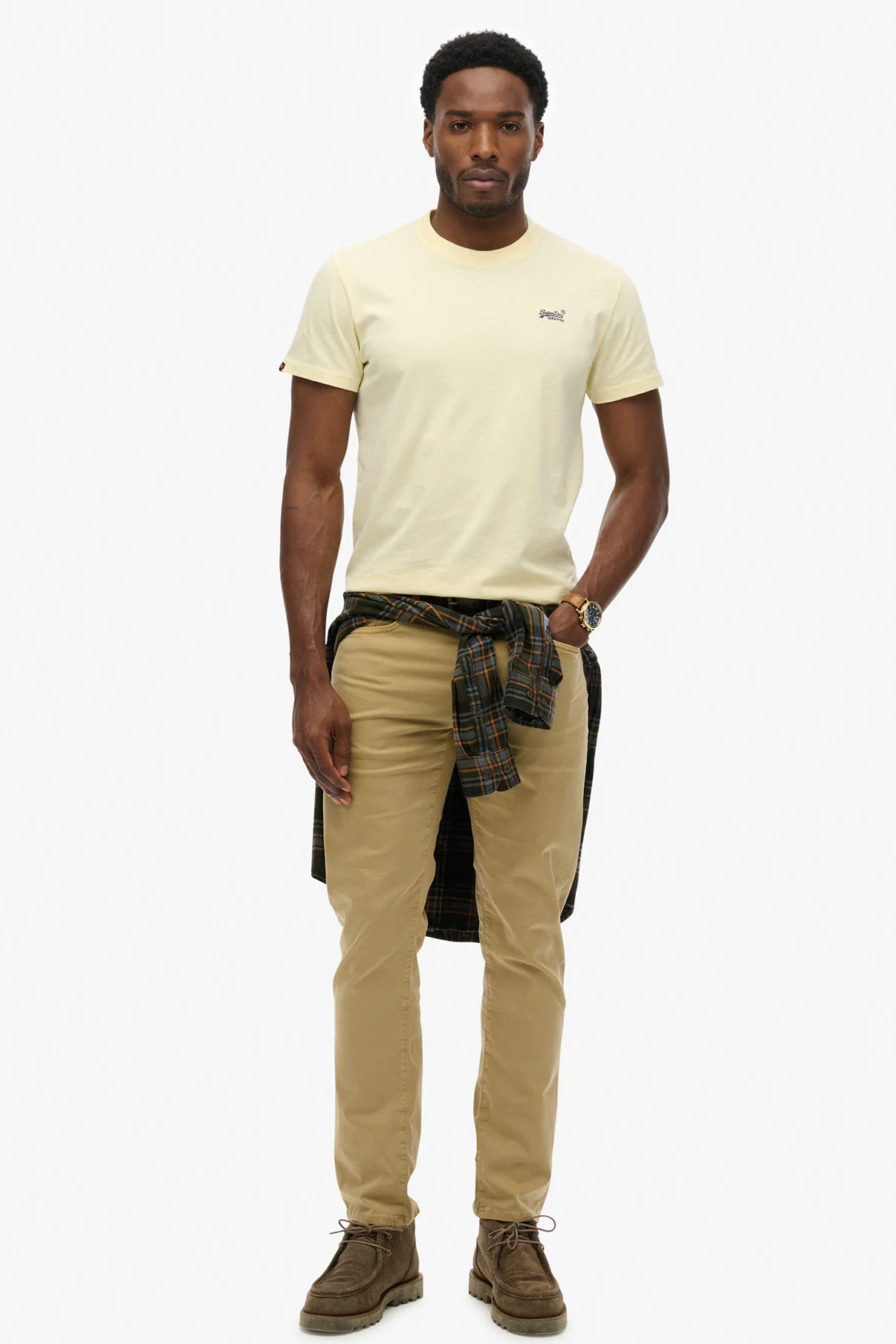 Kortærmet T-shirt med rund hals og broderet logo - Image 55