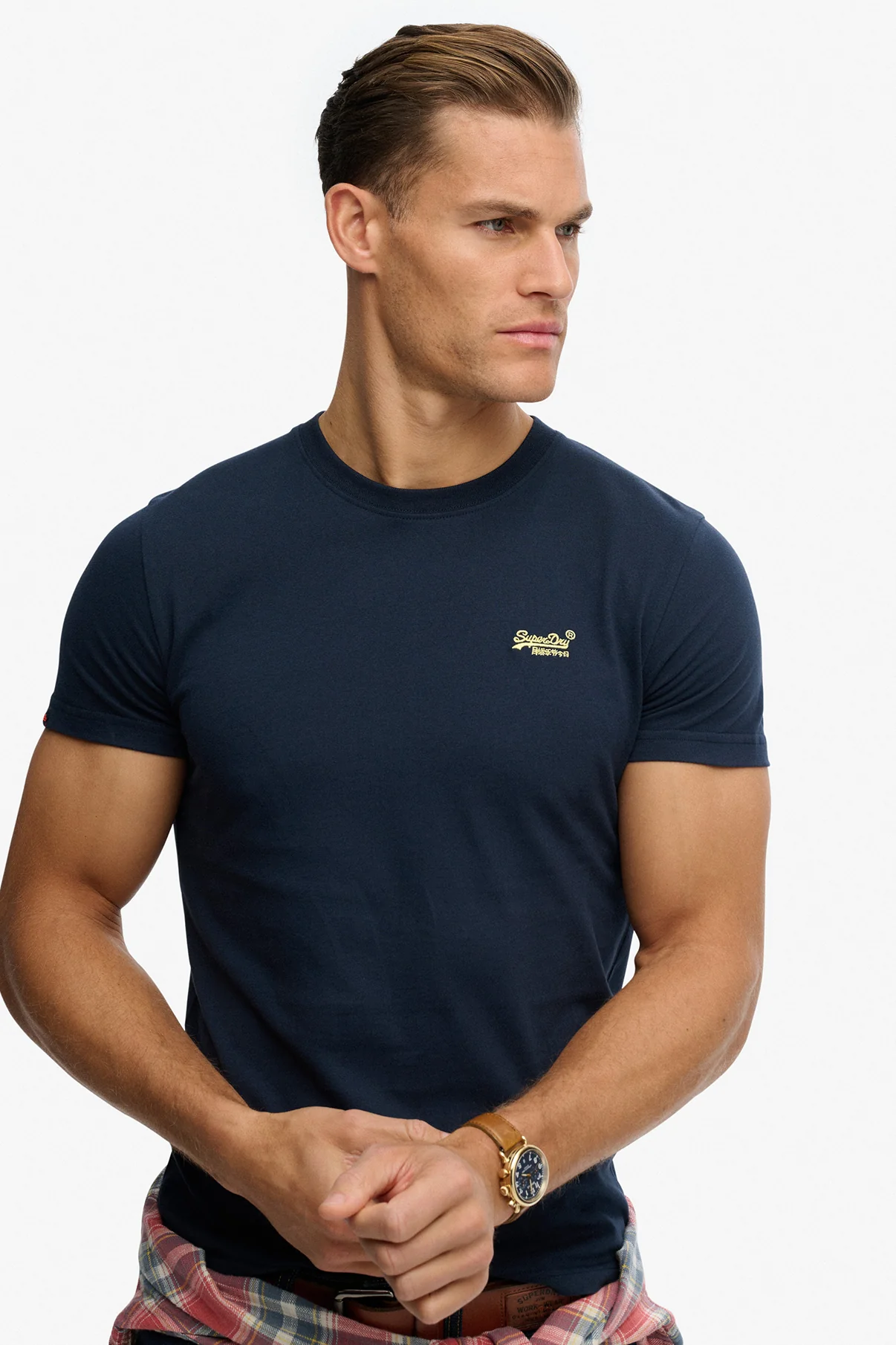 Kortærmet T-shirt med rund hals og broderet logo - Image 62