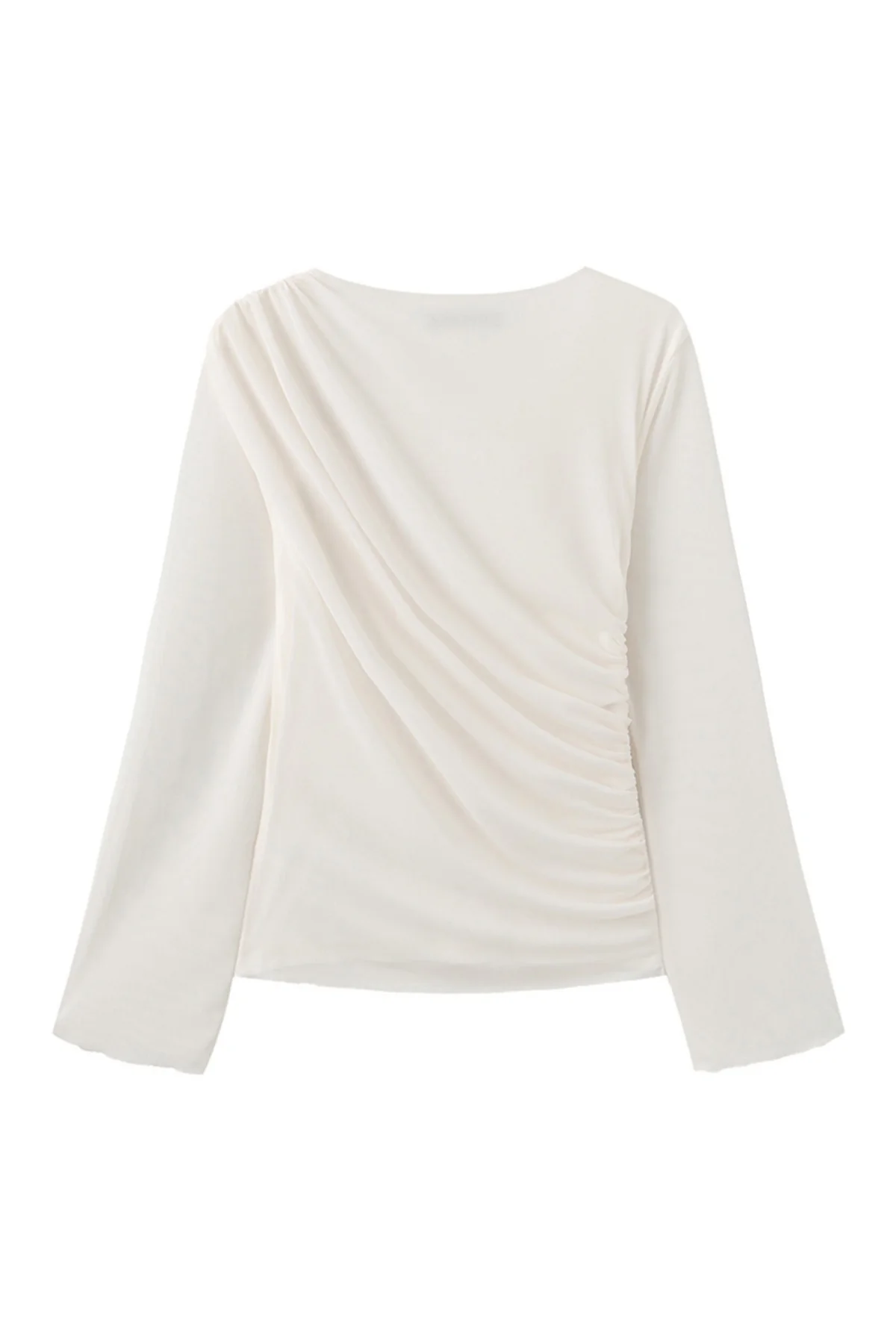 Thora - Bluse med draperede detaljer og lange ærme - Image 2