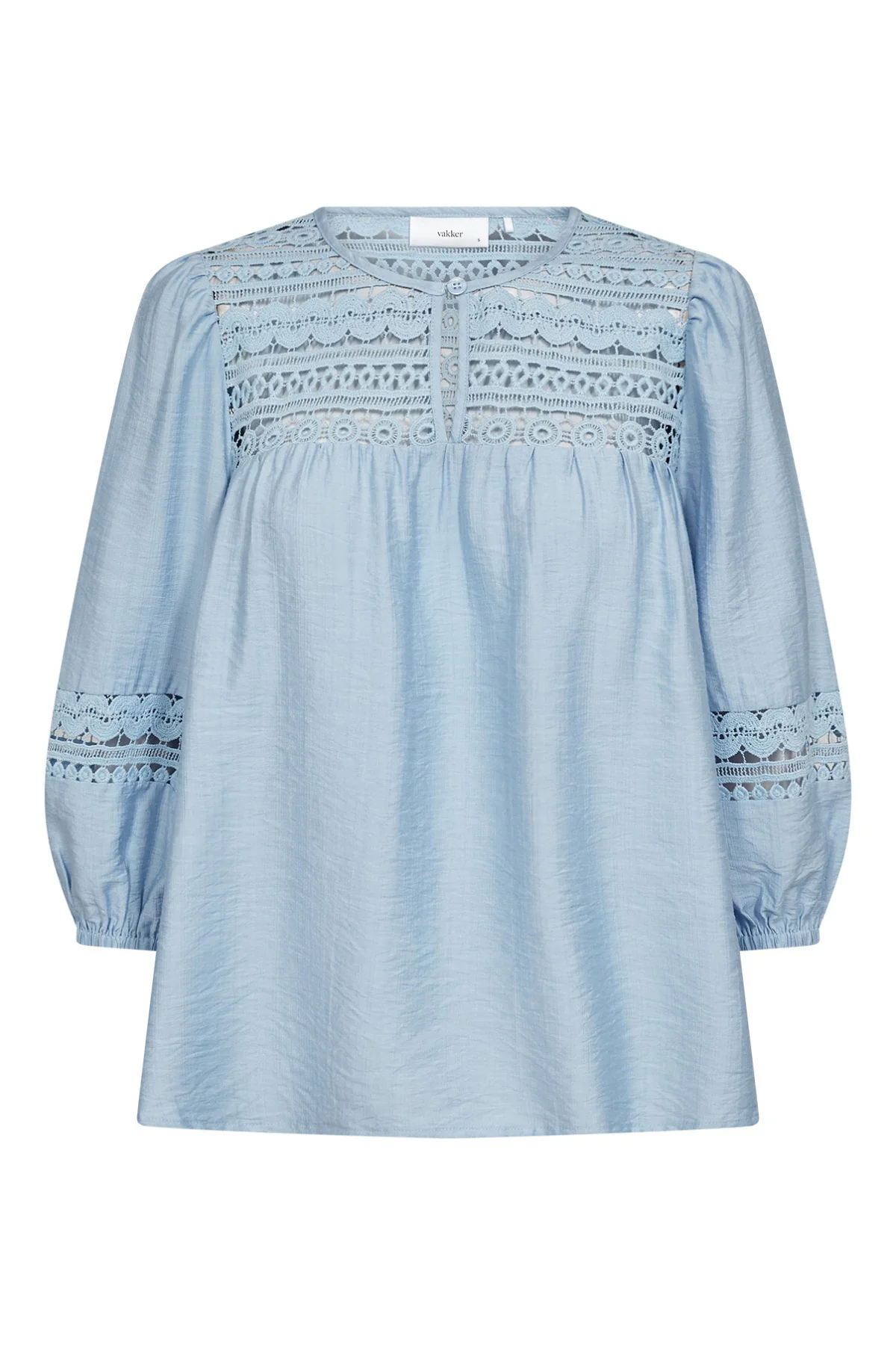 Thora - Bluse med trekvartærmer og blondedetaljer - Image 6