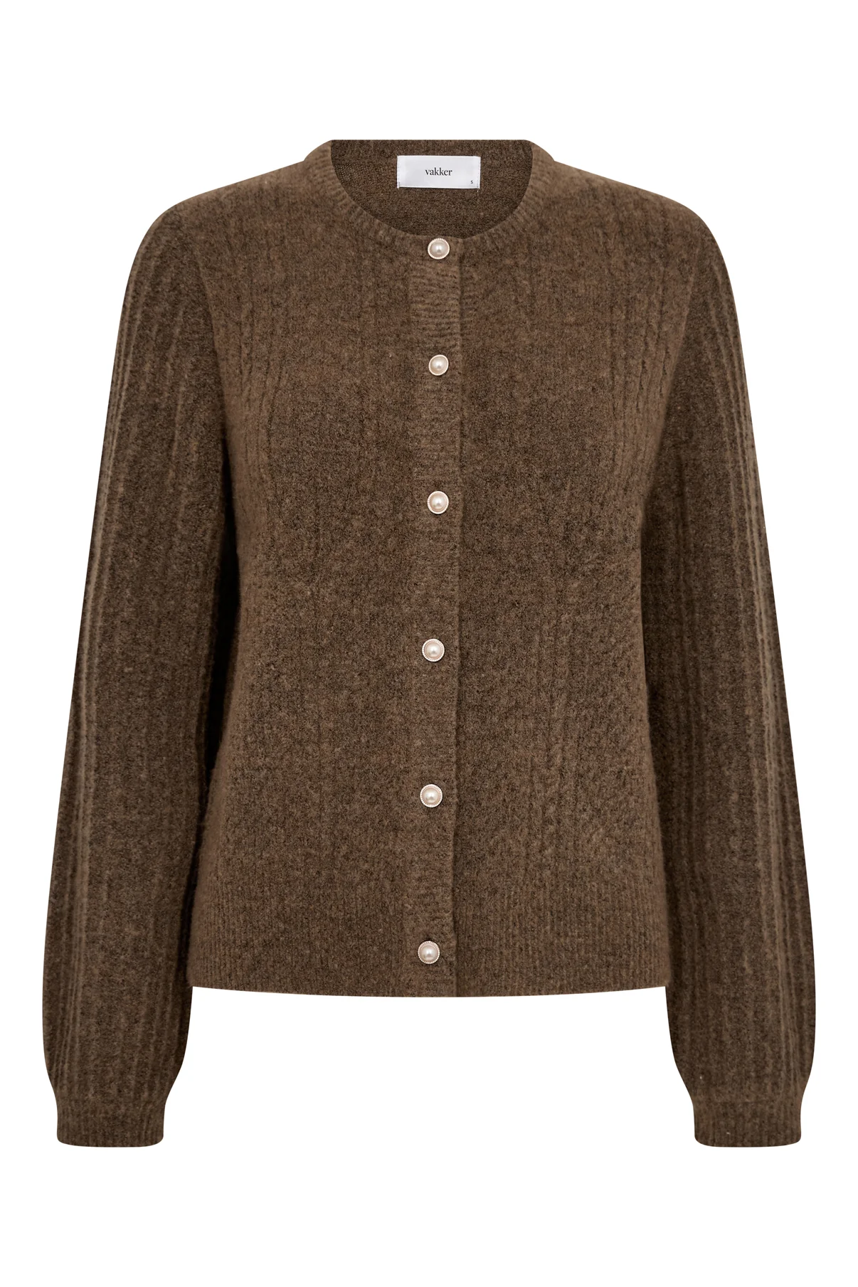 Fina - Strikket cardigan med struktur og knapper