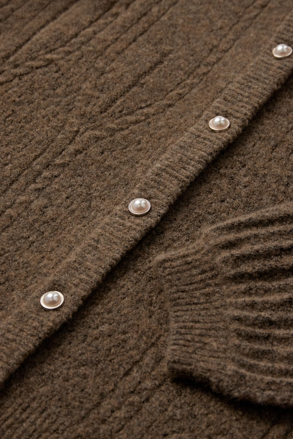 Fina - Strikket cardigan med struktur og knapper - Image 3