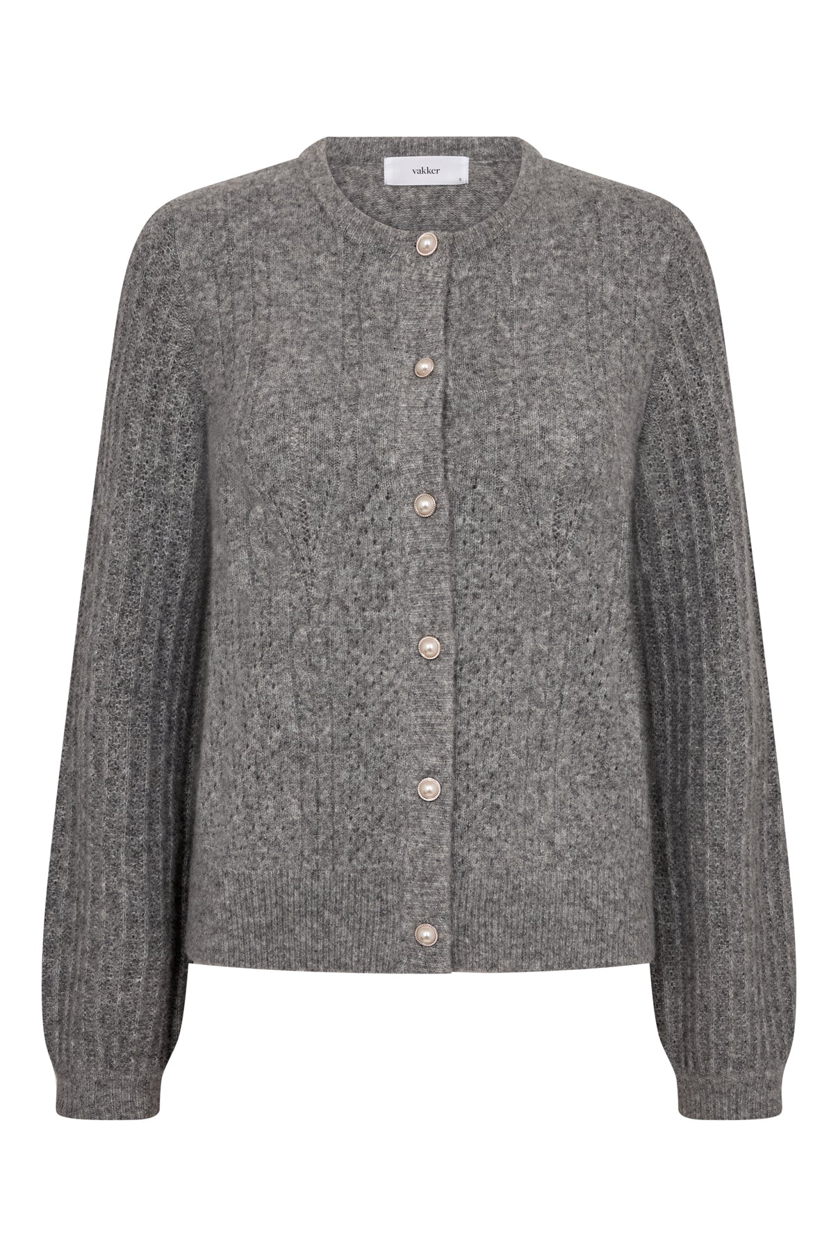 Fina - Strikket cardigan med struktur og knapper - Image 7