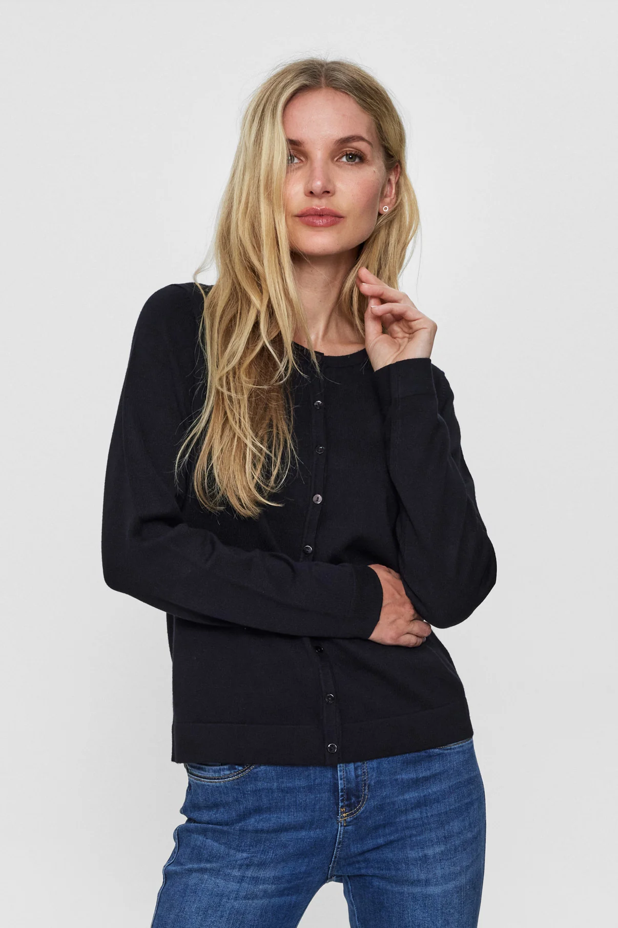 Leda - Basic cardigan med knapper - Image 10