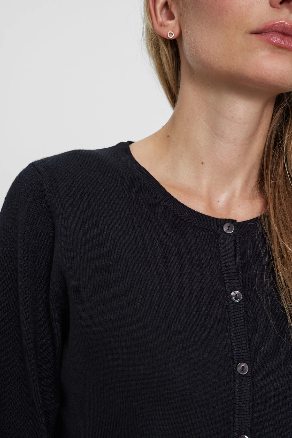 Leda - Basic cardigan med knapper - Image 13