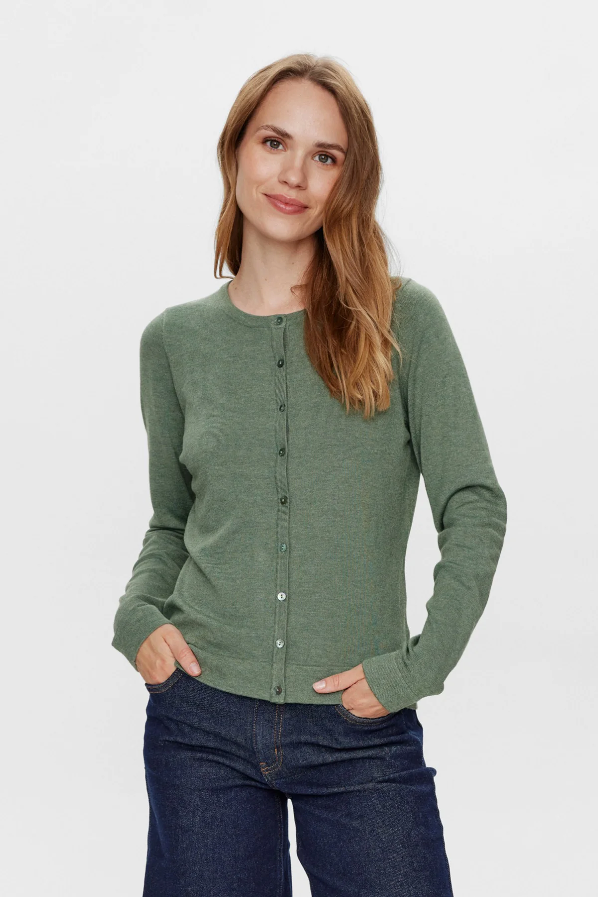 Leda 9902 - Langærmet cardigan med knapper - Image 12