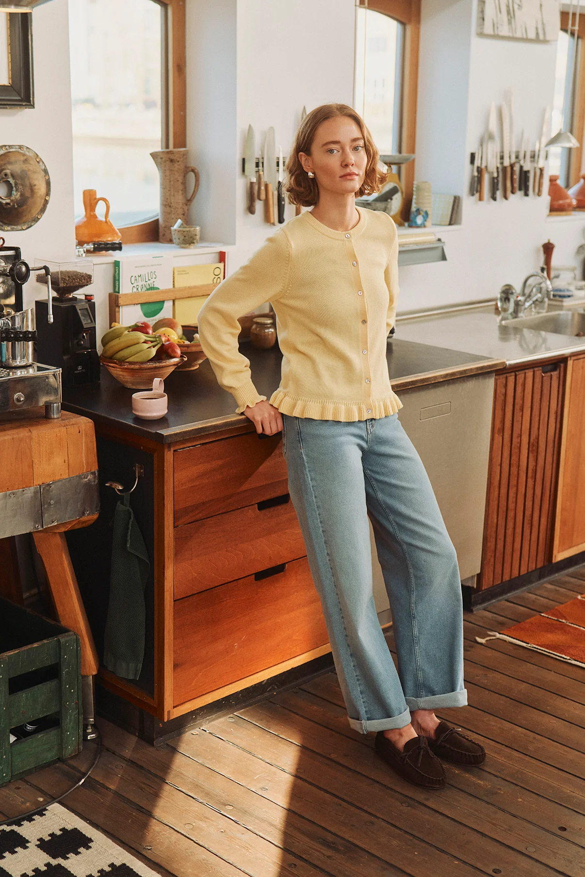 Mynthe - Strækbare denim jeans med brede ben - Image 10