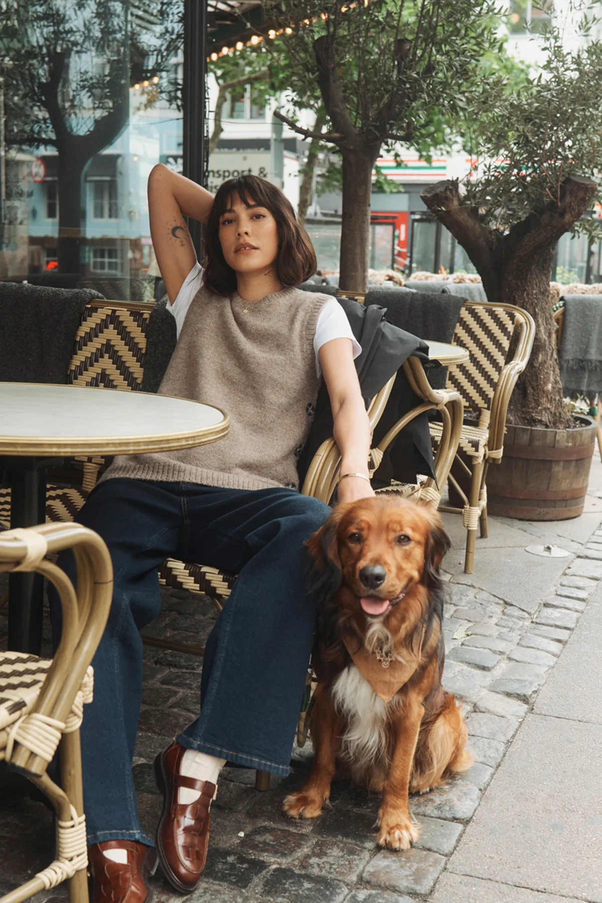 Mynthe - Strækbare denim jeans med brede ben - Image 3