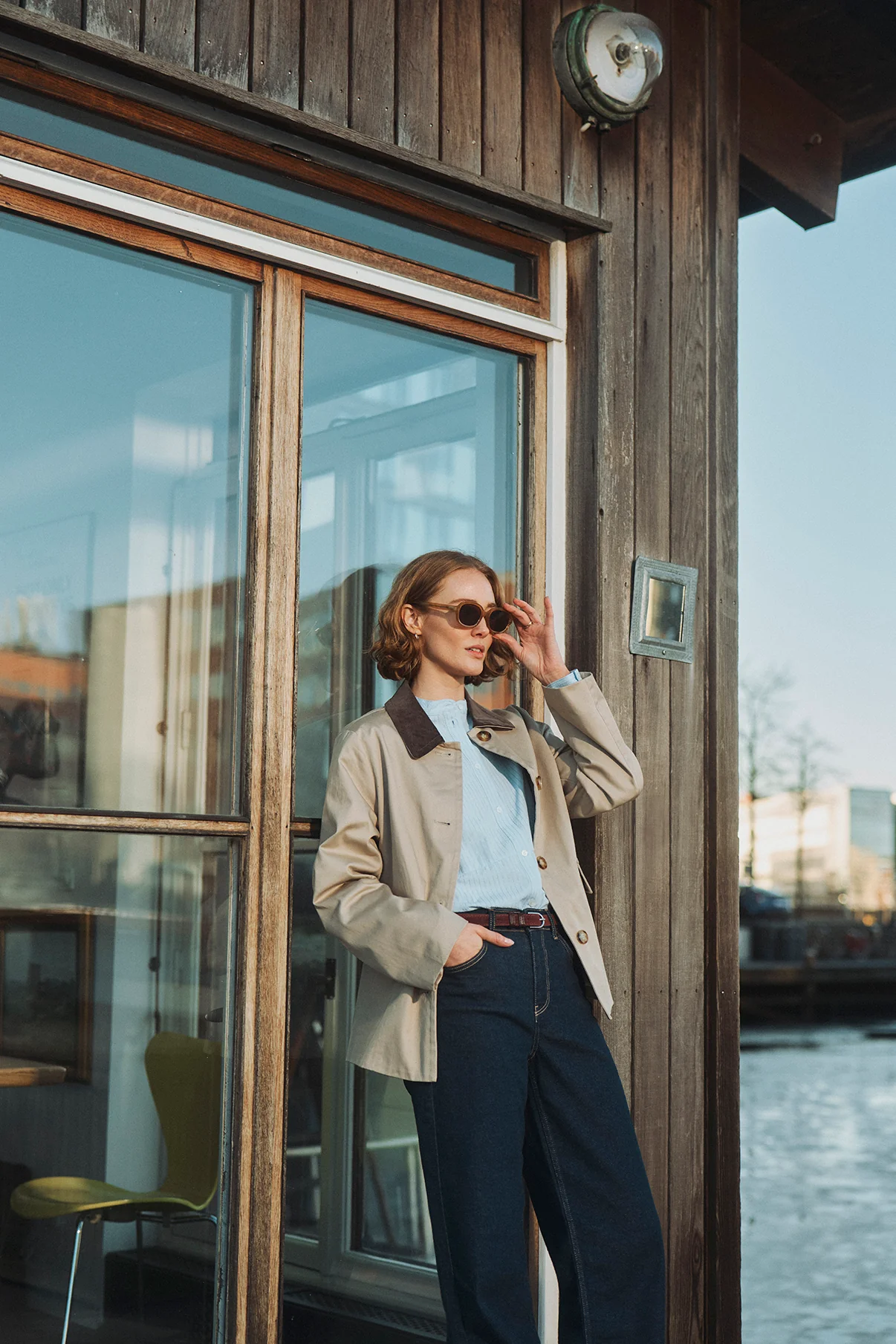 Mynthe - Strækbare denim jeans med brede ben - Image 4