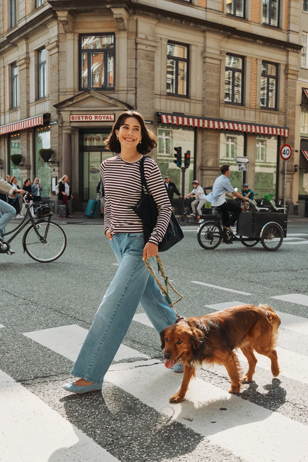 Mynthe - Strækbare denim jeans med brede ben - Image 9