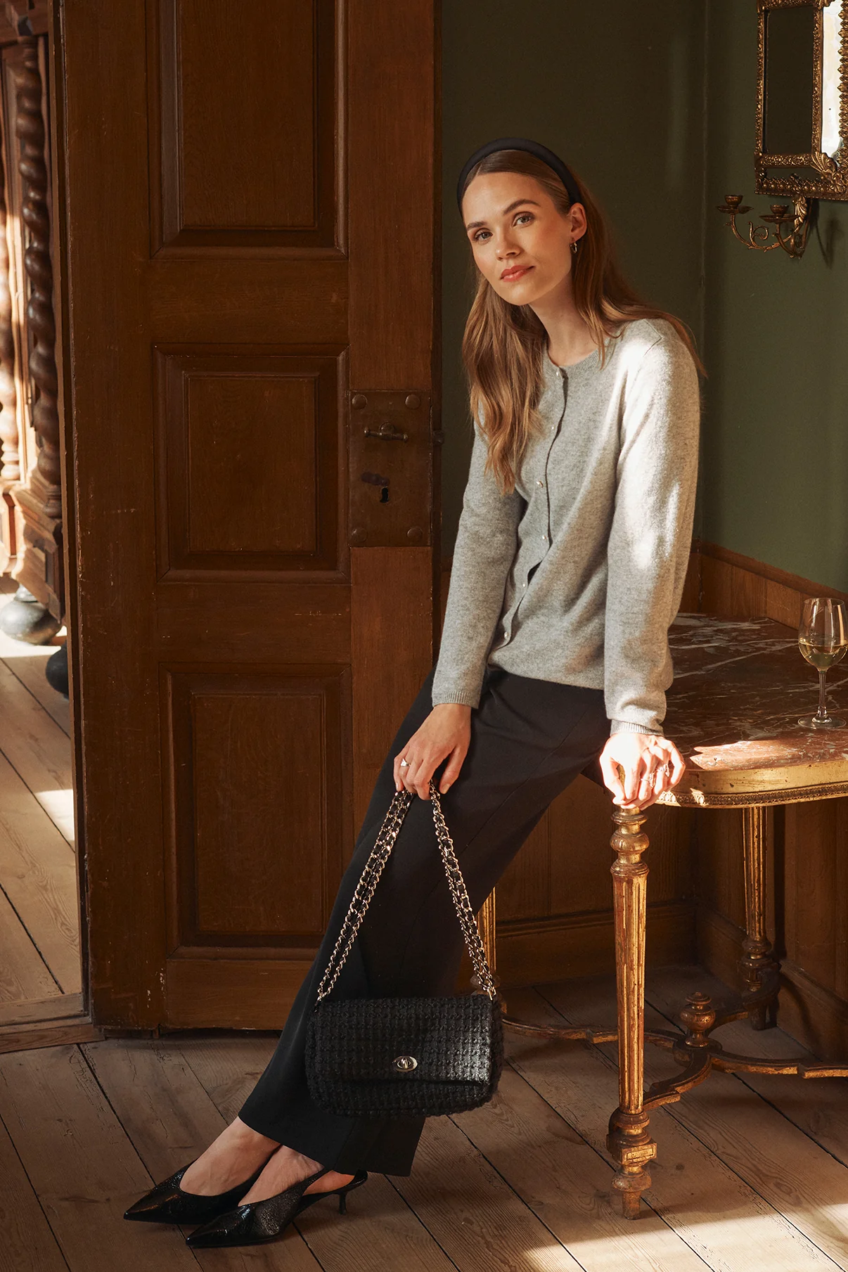 Ellie - Cardigan i uld- og kashmirblanding med perleknapper - Image 10