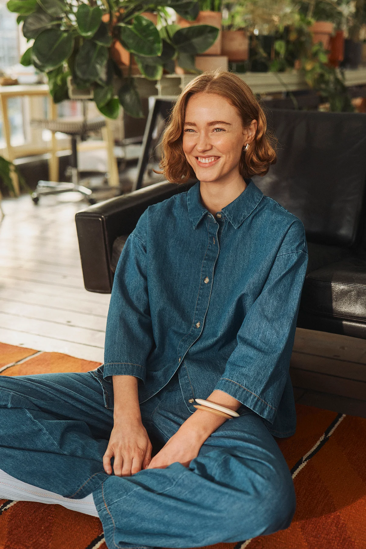 Adda - Denim skjorte med trekvartærmer - Image 3
