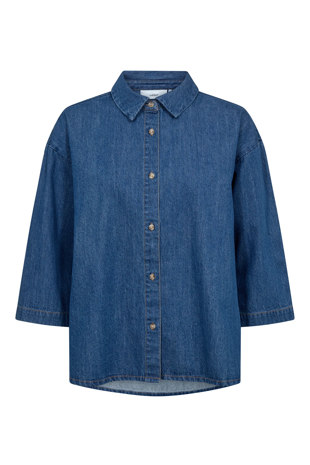 Adda - Denim skjorte med trekvartærmer - Image 5