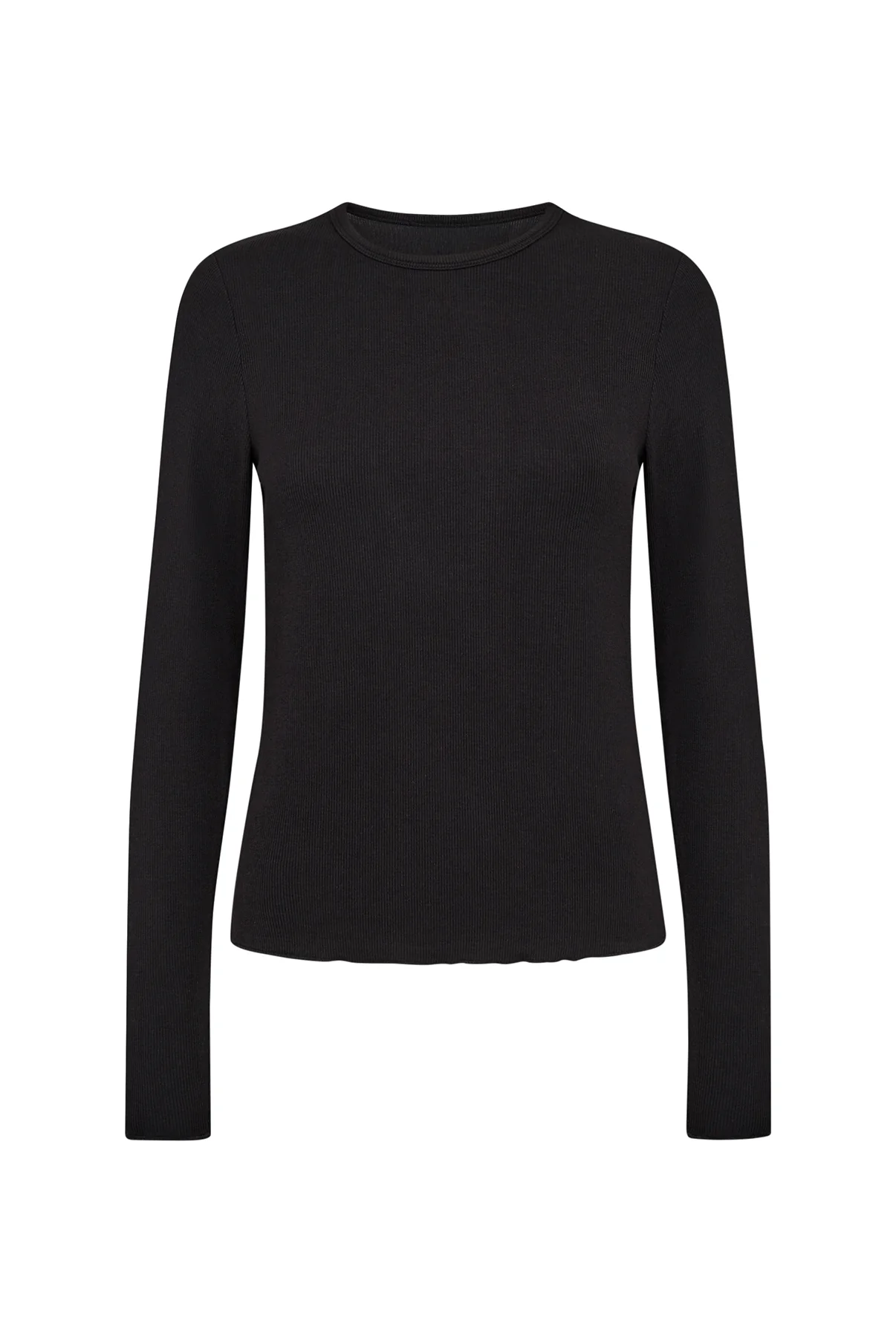 Freja - Blød langærmet rib T-shirt