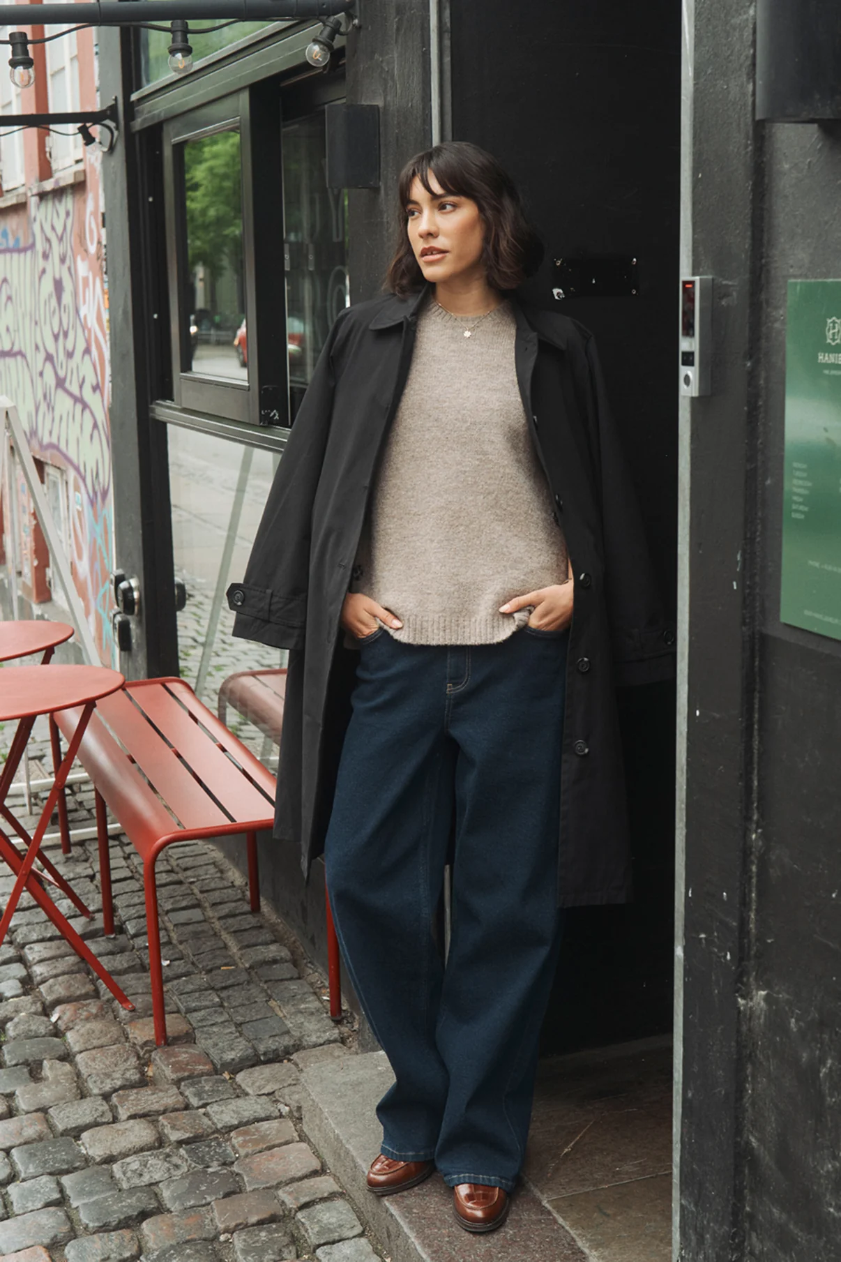 Ibi - Oversize trenchcoat med lommer - Image 2