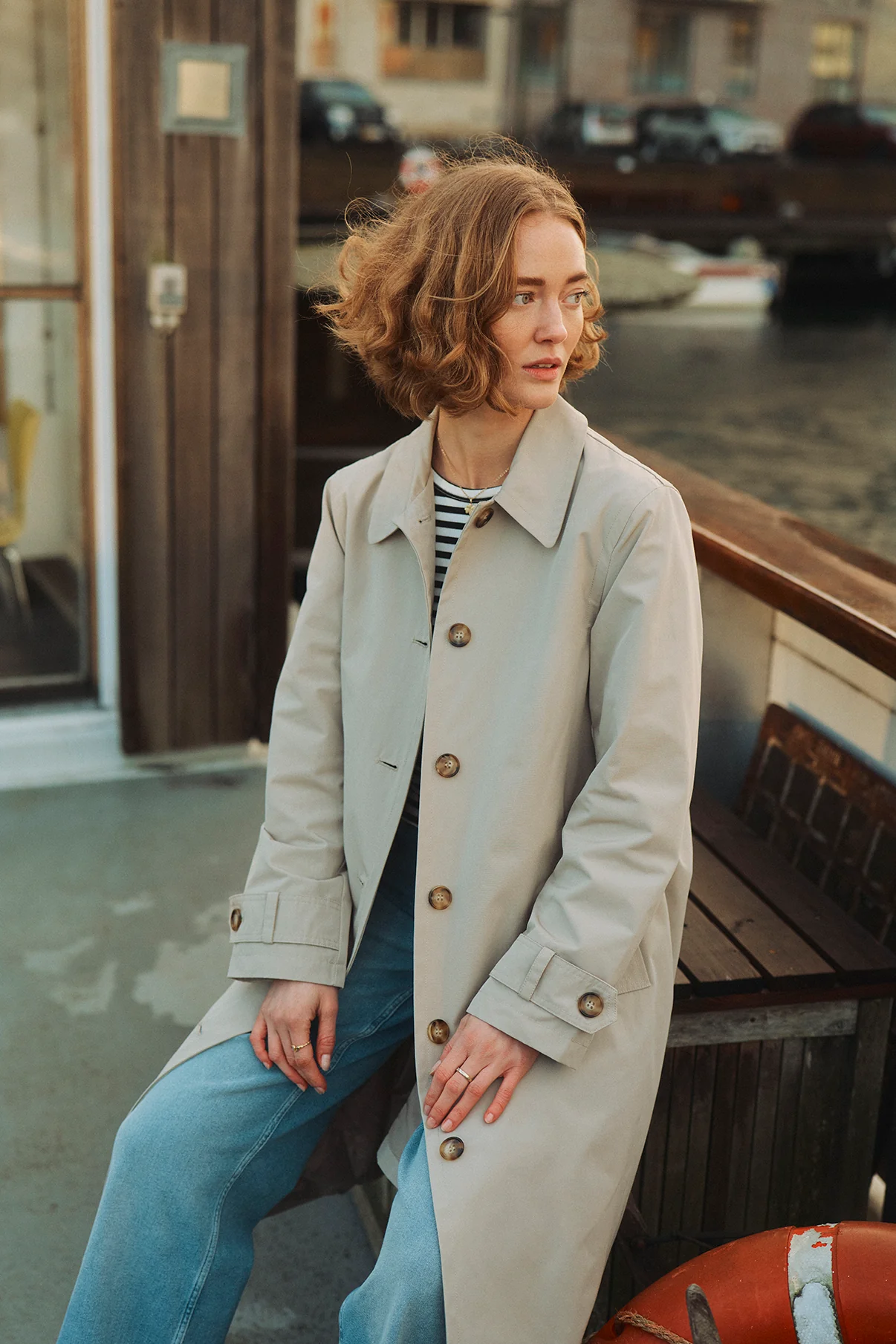 Ibi - Oversize trenchcoat med lommer - Image 3