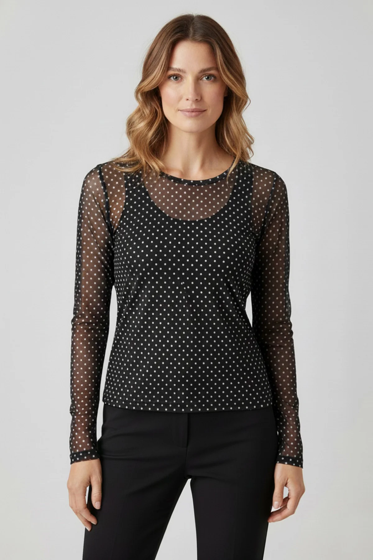 Sarah - Meshbluse med prikker - Image 2